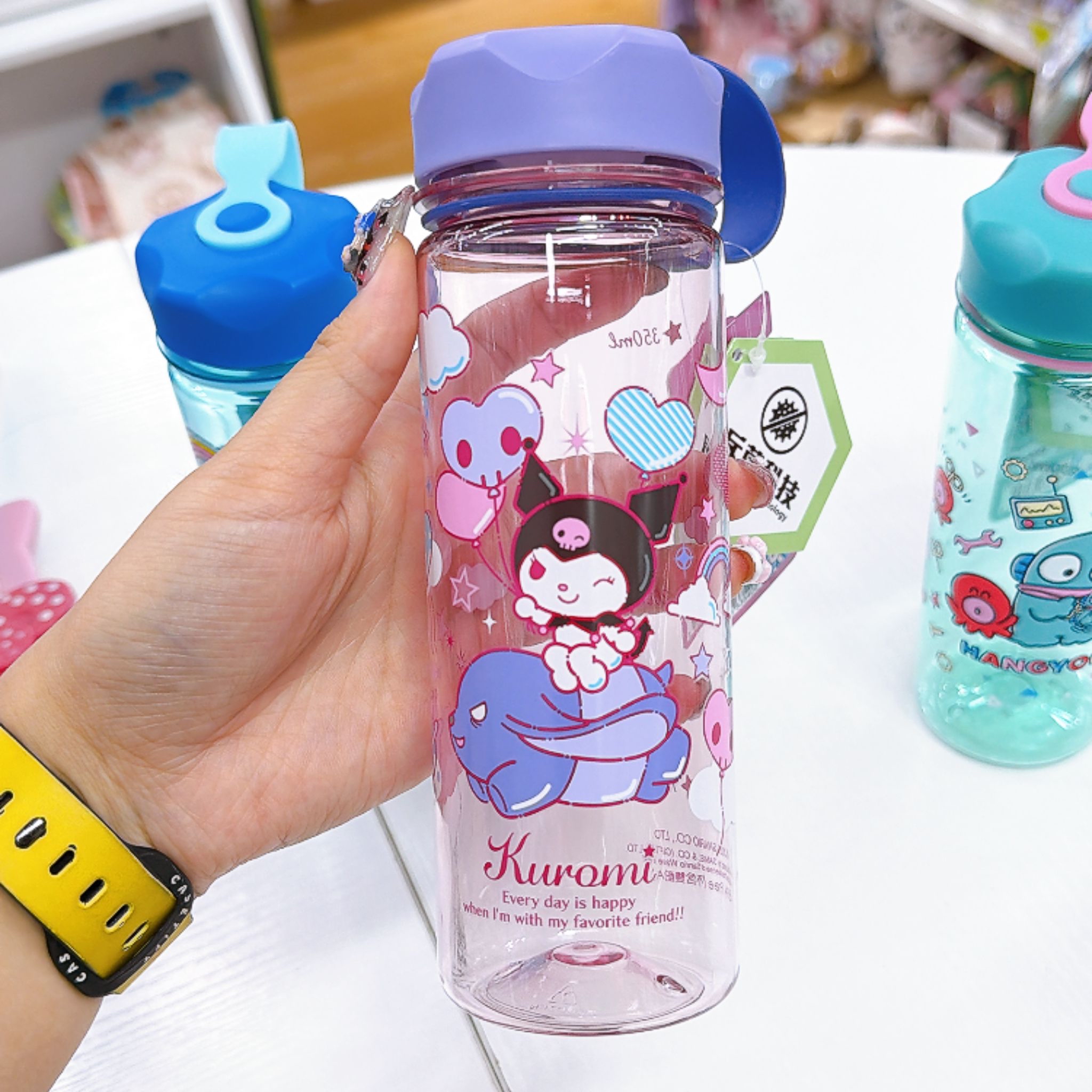 原裝行貨Sanrio BPA free 防漏樽蓋350ml水樽。