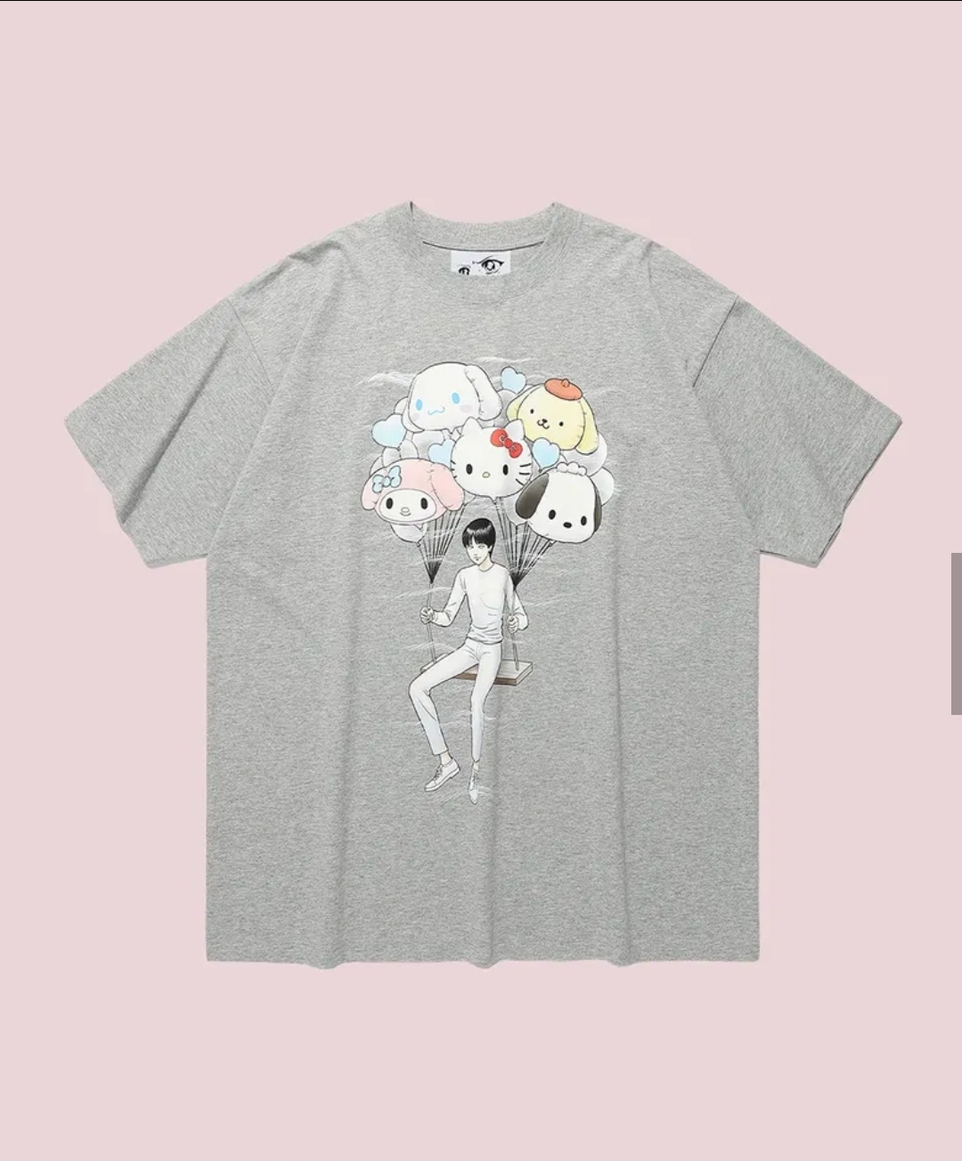 伊藤潤二  × Sanrio × niceghostclub 聯動限定系列｜灰色Tee