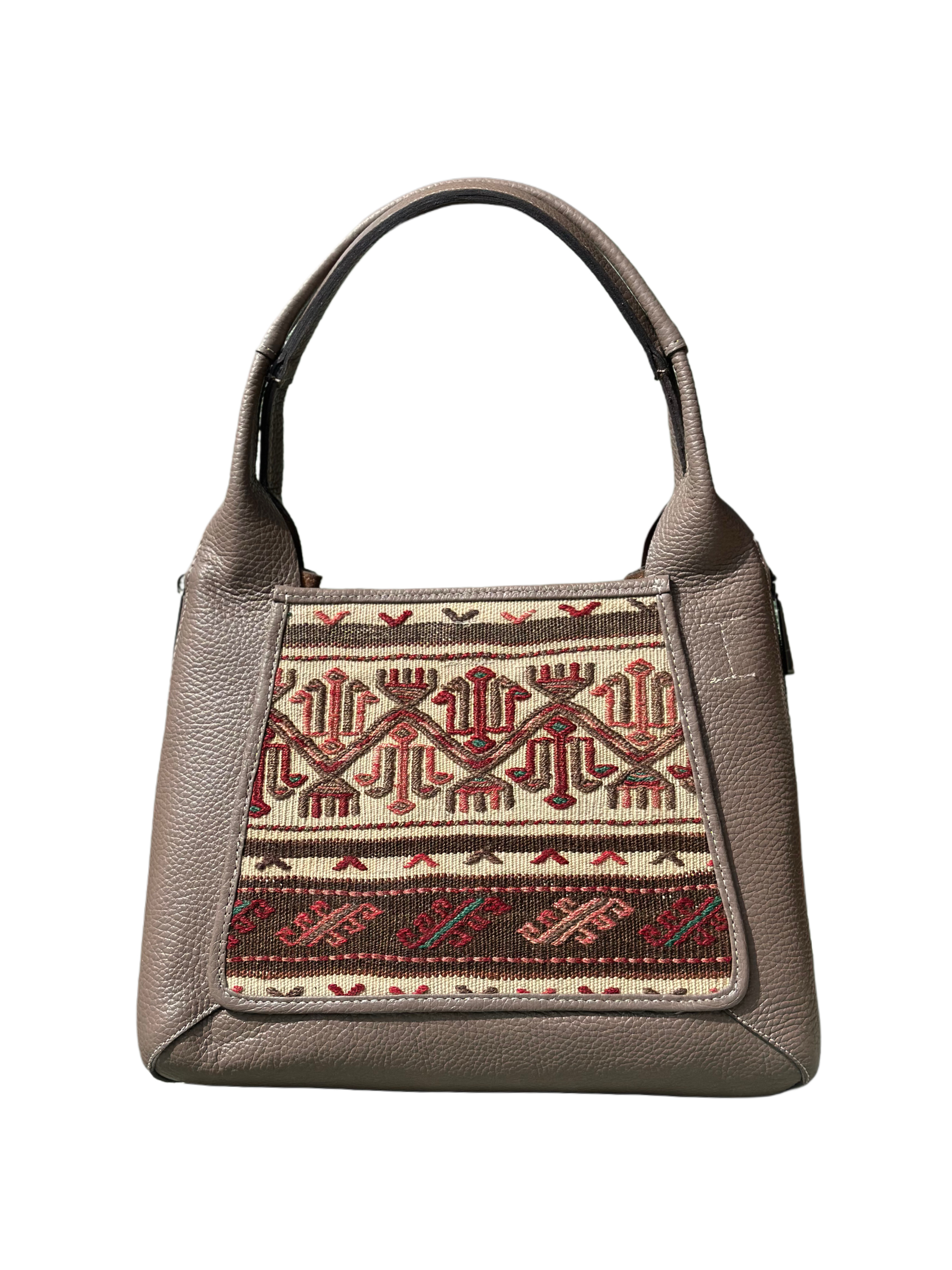 K33 土耳其真皮地氈手袋(大象灰）