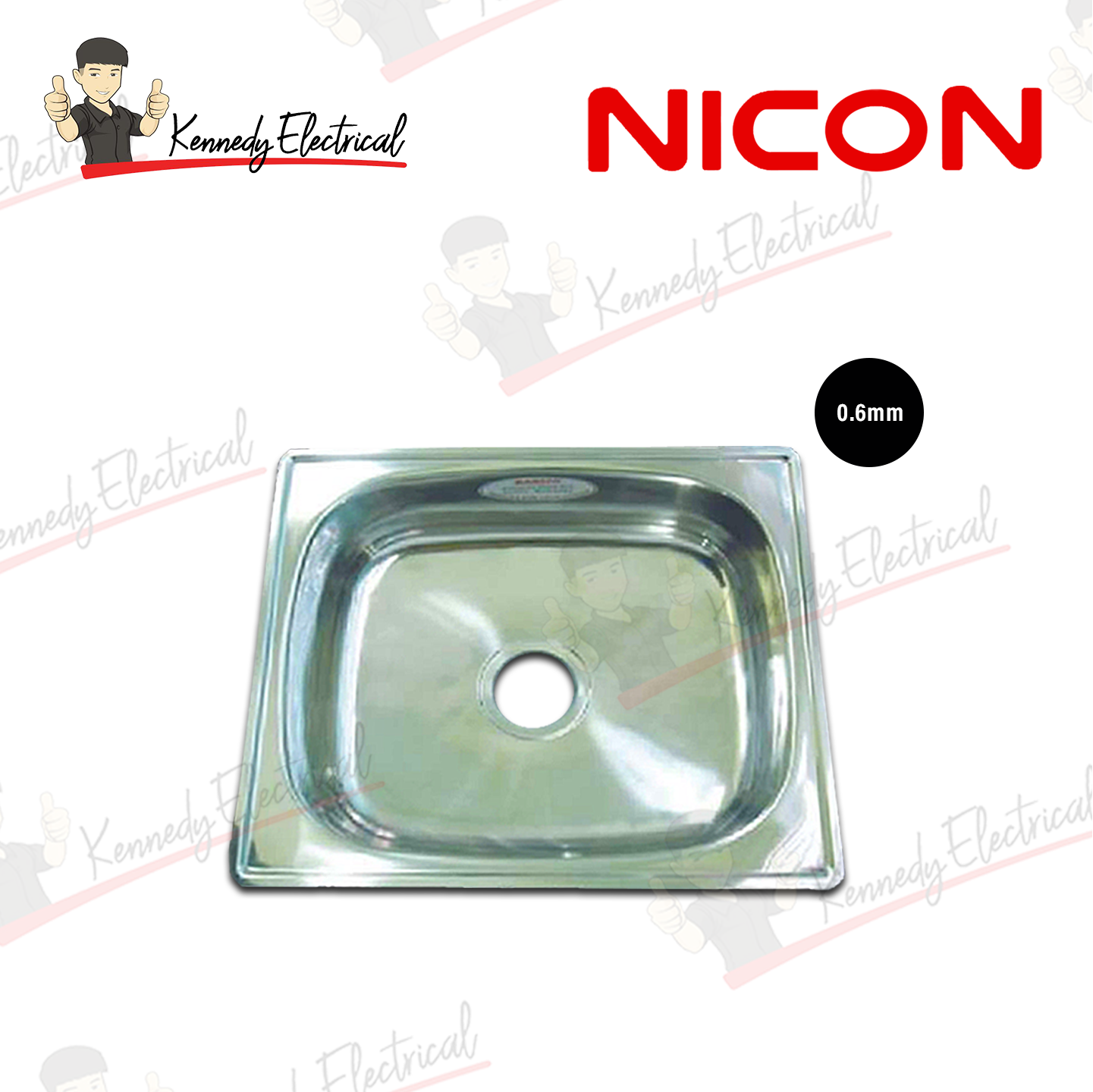Nicon Square Single Bowl Kitchen Sink (4842#) W68-01