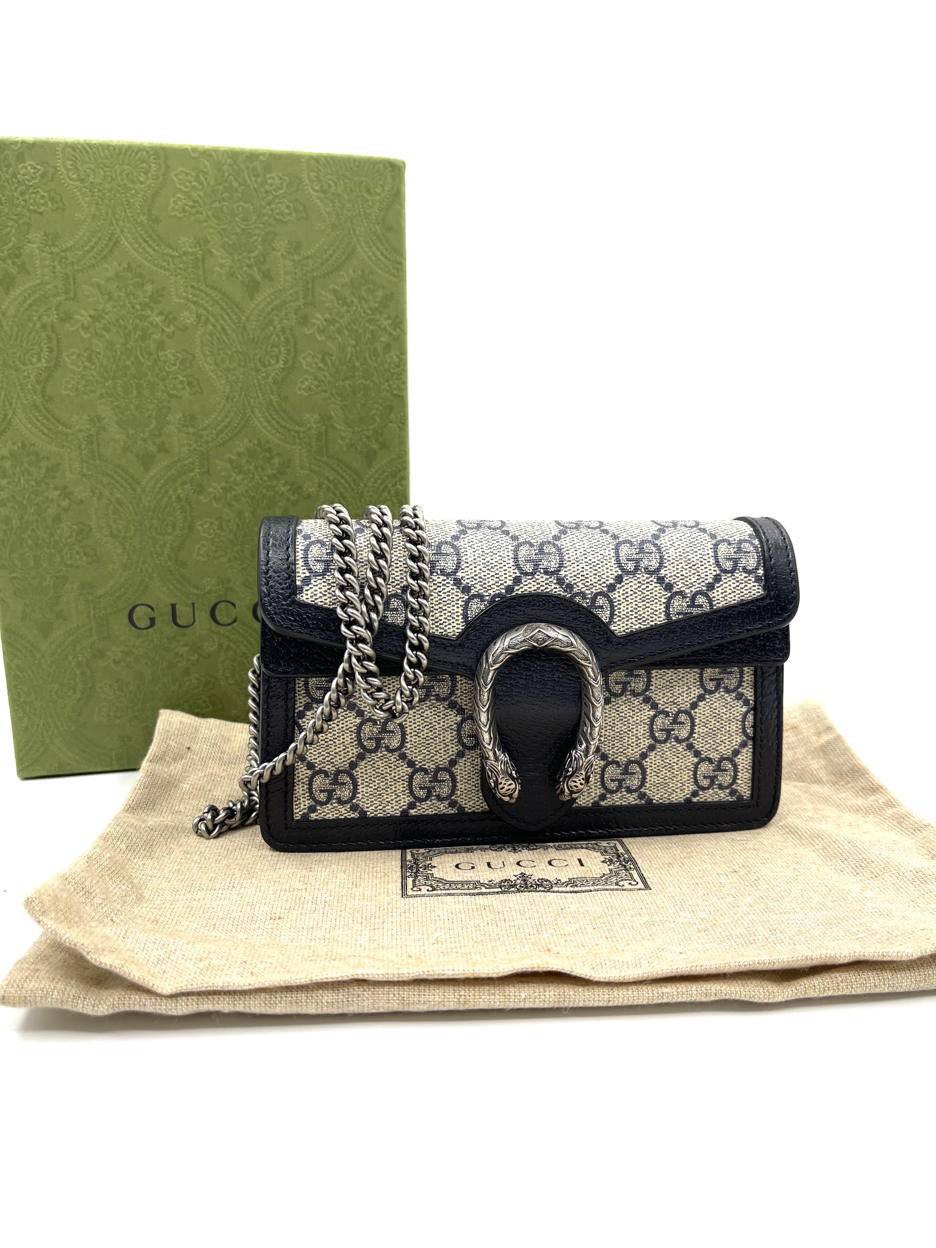 Pre-Owned GUCCI Dionysus GG Super Mini Bag Shoulder Bag