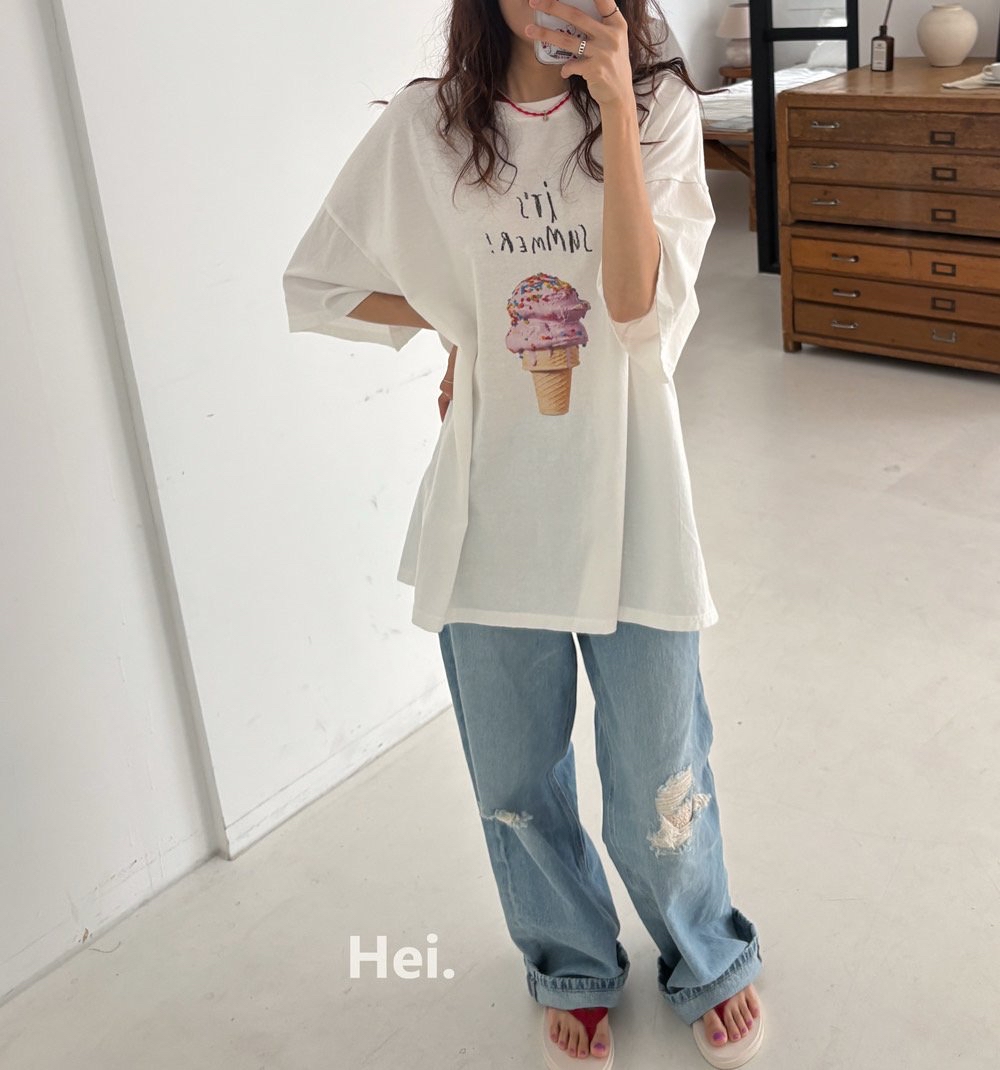 Hei | ice cream T親子(M100-110/Adult)