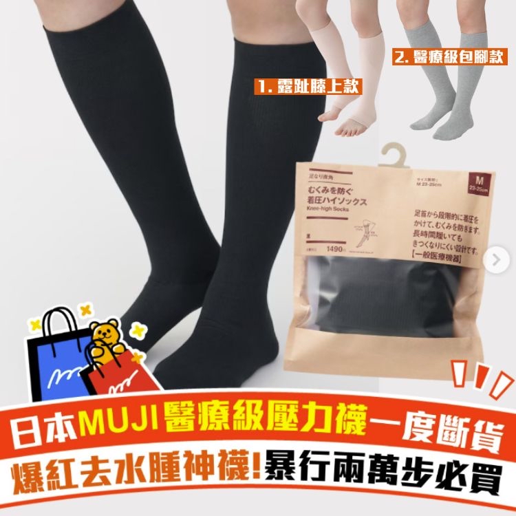 日本🇯🇵直送@限時預購🔛MUJI醫療級壓力襪