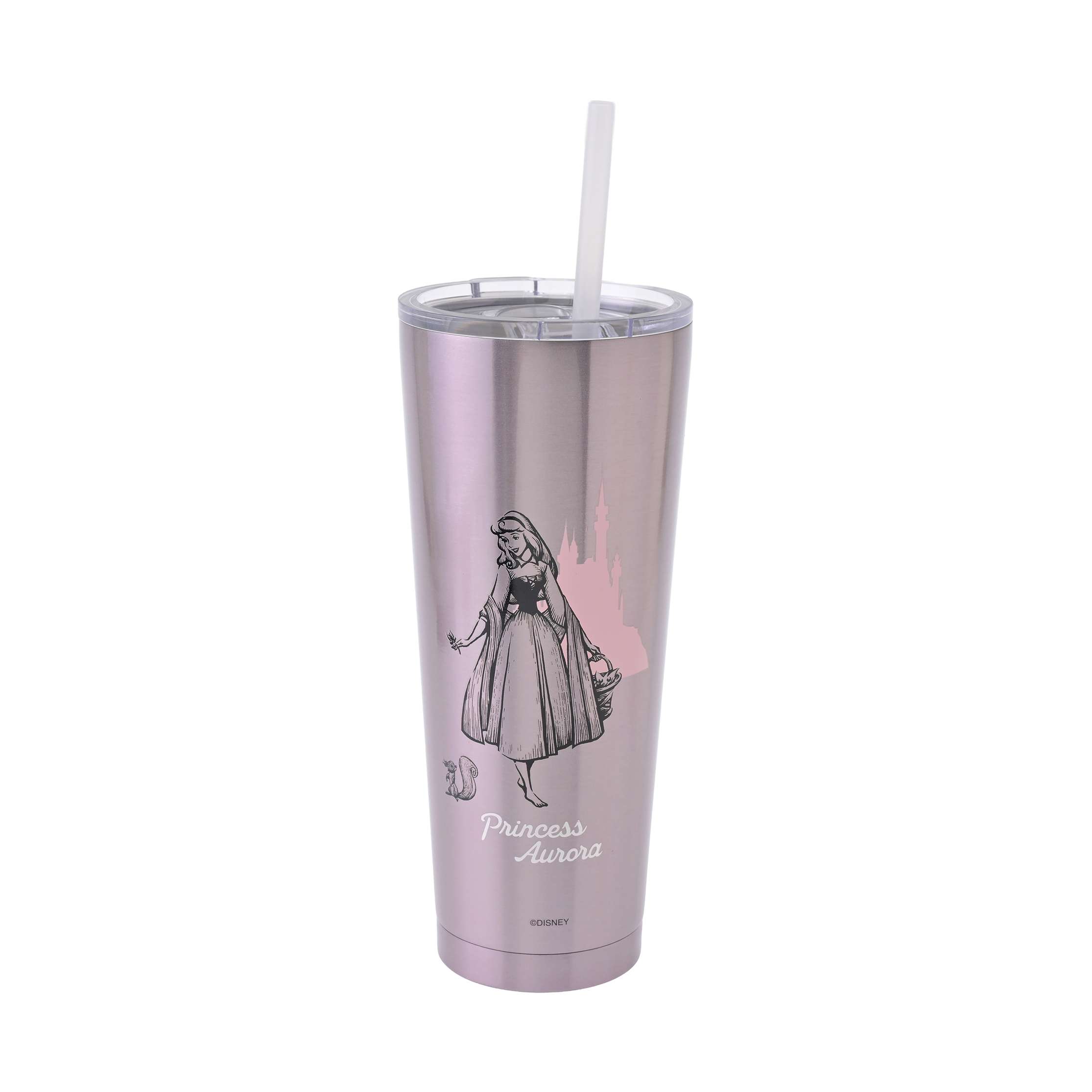 🎀【預訂】Disney 公主不鏽連吸管杯 750ml -  Aurora