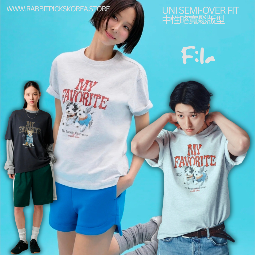 FILA Korea MY Favorite Puppy Tee⁠ 🐶(Uni Semi-Over Fit)