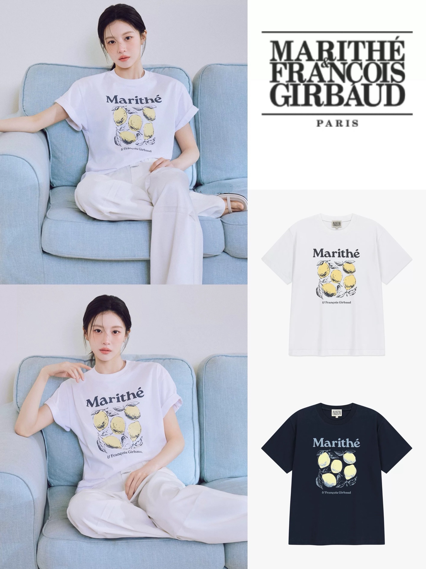 韓國🇰🇷 Marithe (MFG) 檸檬印花短袖Tee