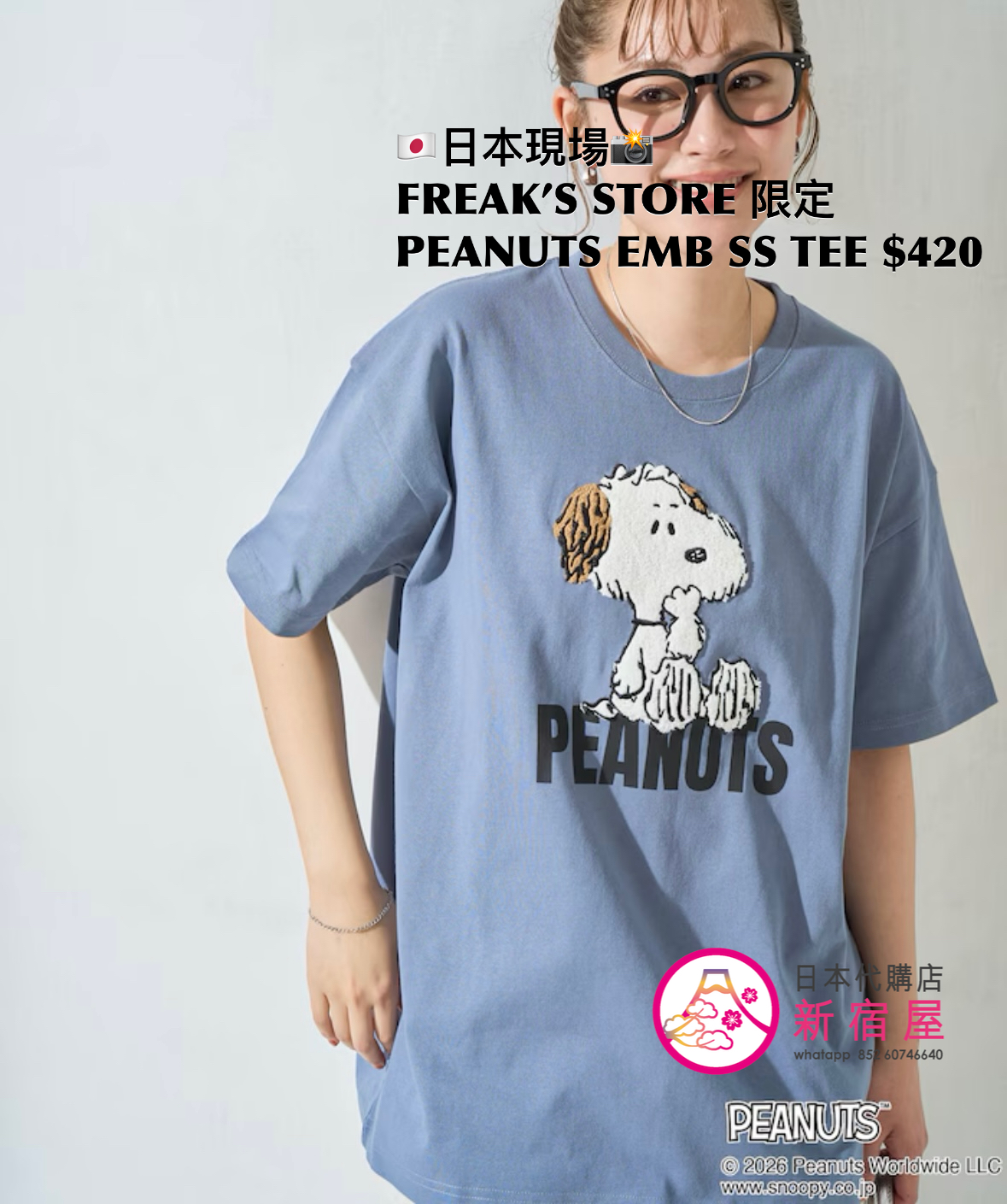 FREAK’S STORE 限定 PEANUTS EMBROIDERY S/S T-SHIRT 