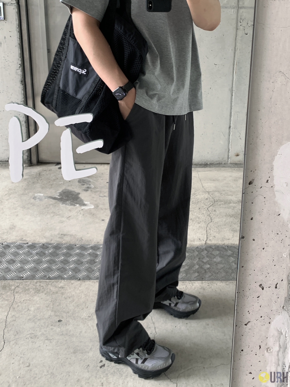 【100%保證韓國直送】[1+1 EVENT] 韓系 2-WAY 涼感尼龍生活防水寬鬆束繩褲 👖 [8 color] RL114963