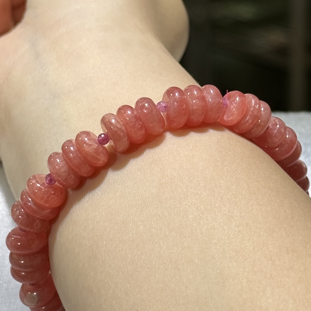 紅紋石盤珠手串 9 mm +/- (#02)