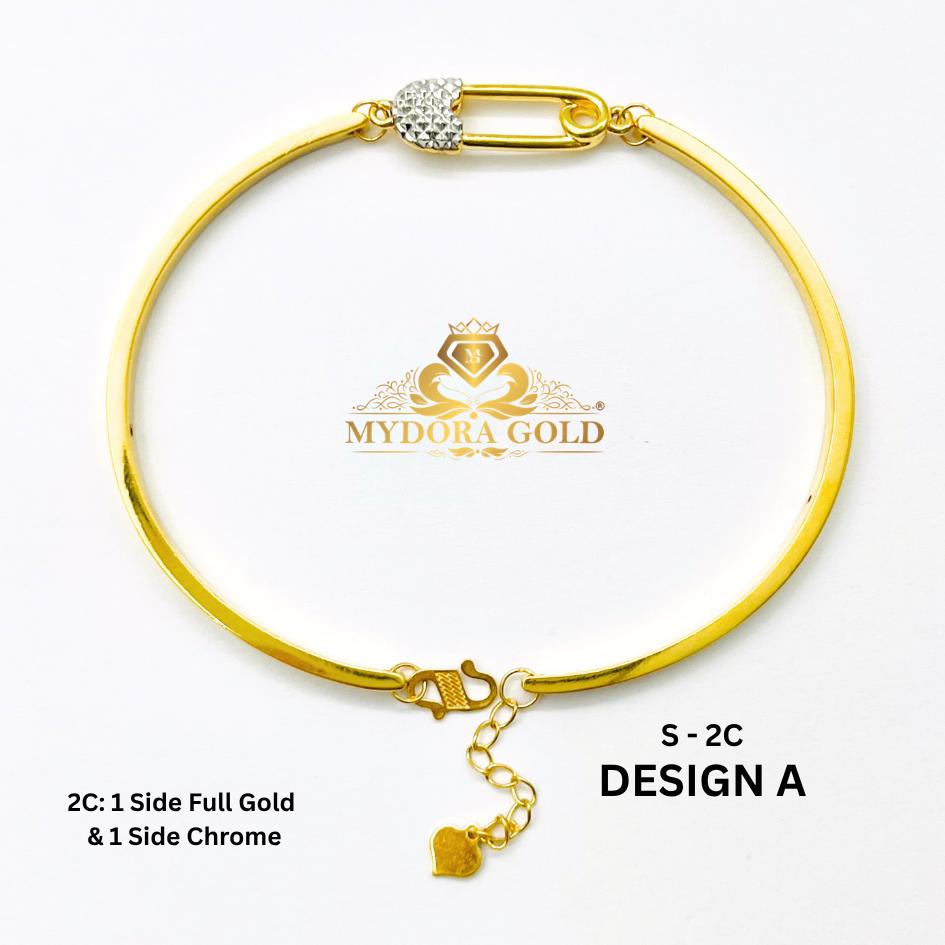 MYDORA Gelang Fashion Safety Pin Series l EMAS 916/22K