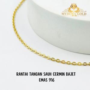 MYDORA Rantai Tangan Sauh Cermin Bajet l EMAS 916/22K