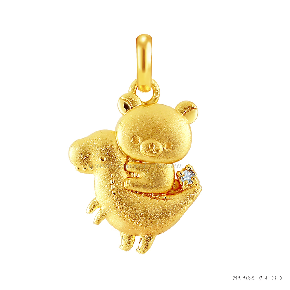 📦訂購 台灣代購 2sweet 甜蜜約定 Rilakkuma 鬆弛熊 恐龍變裝系列 黃金吊墜頸鏈