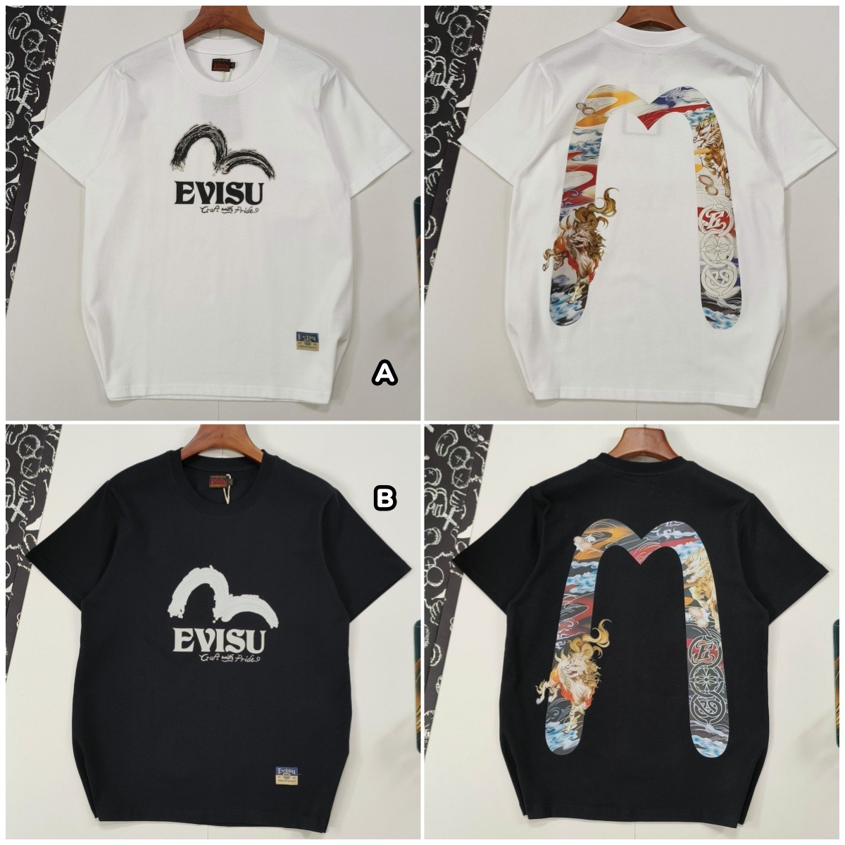 日本🇯🇵 Evisu 白澤大M印花短袖Tee