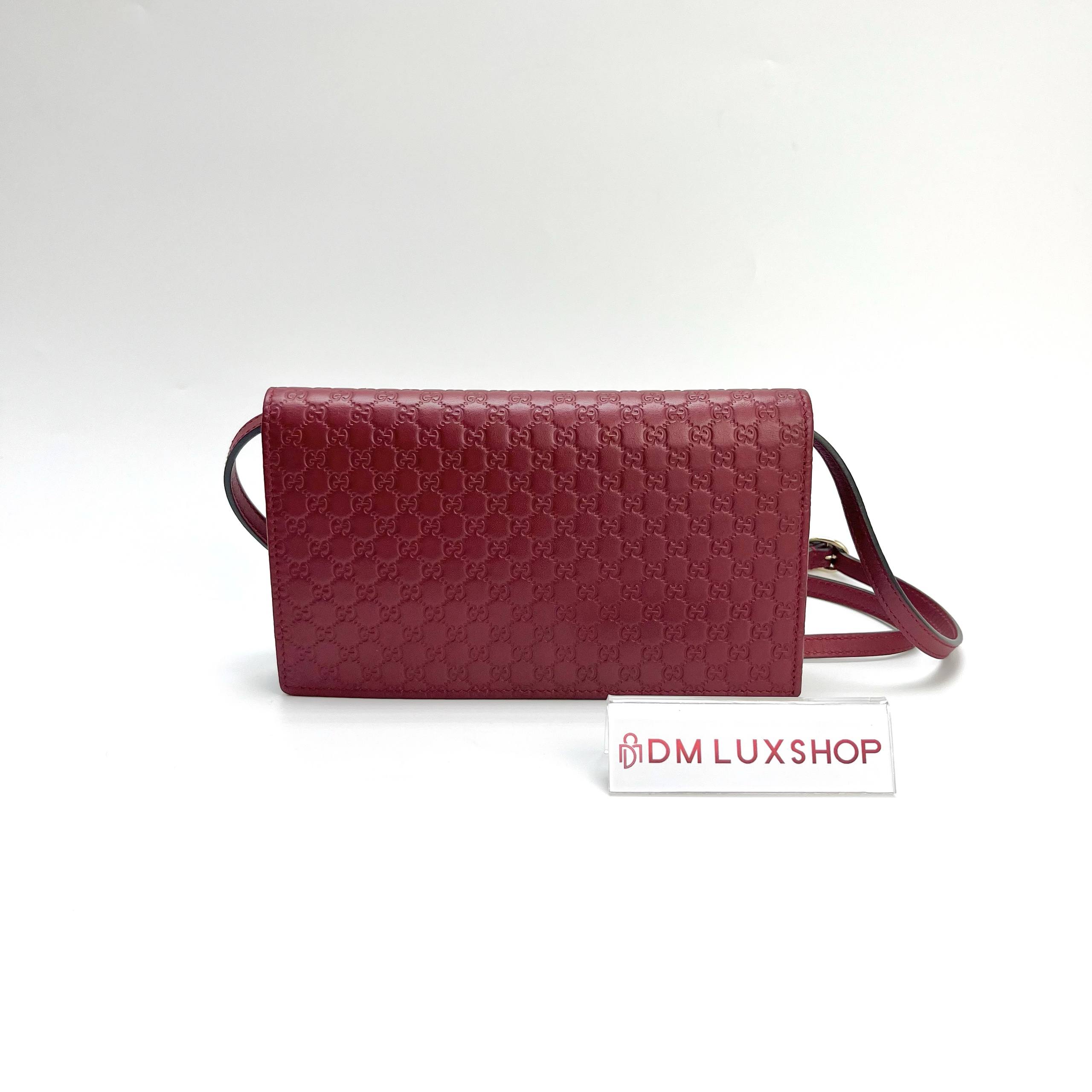 Gucci Micro Guccissima WOC Red