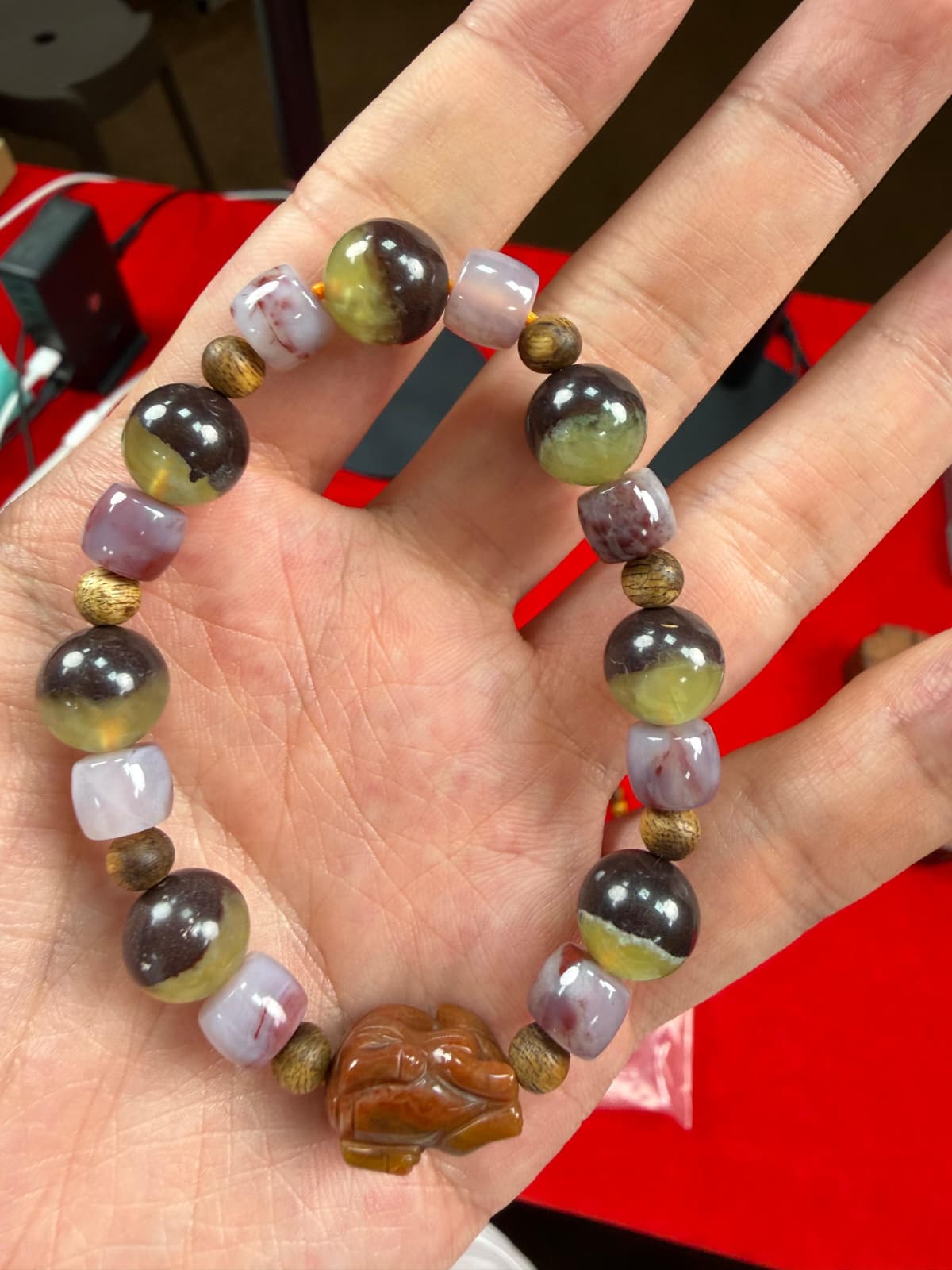 JP2111 EH4240 紫雲赤焰九尾狐仙聚寶陣手串