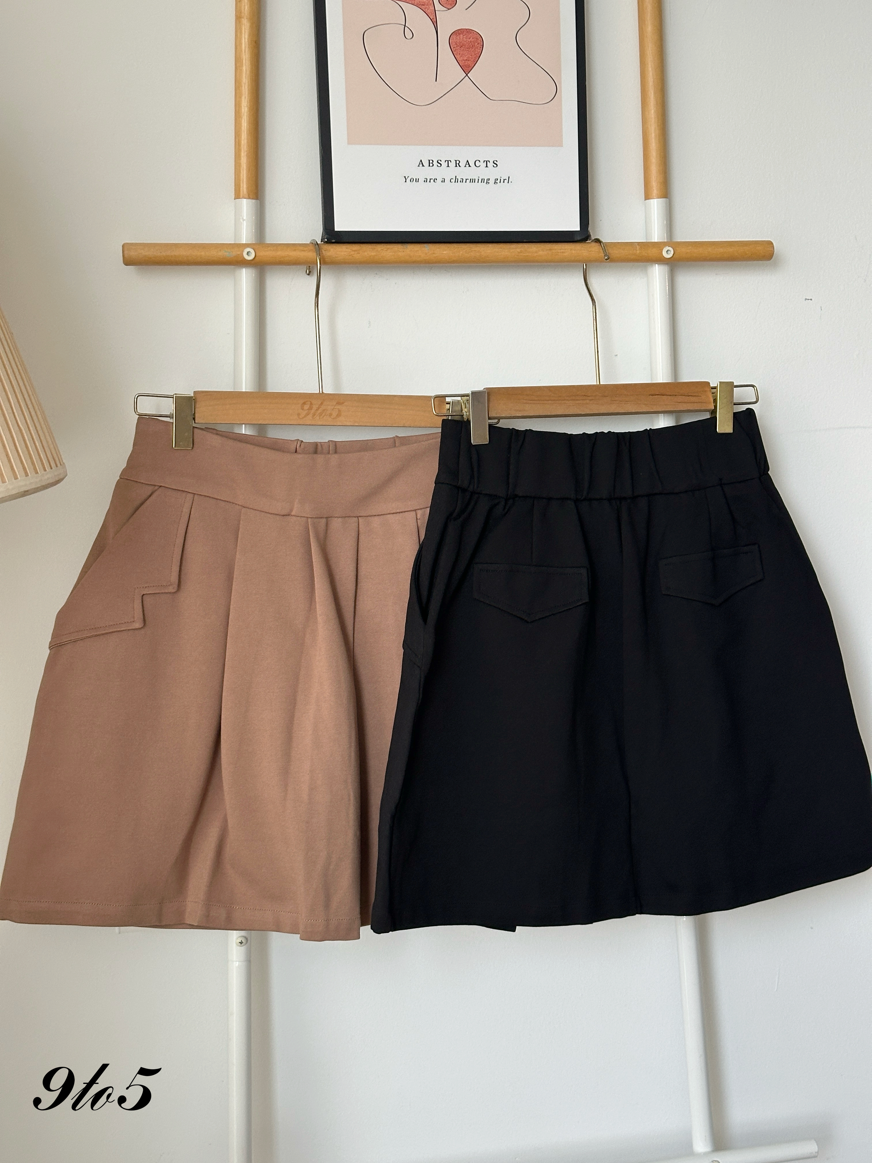 S1863 A Line Pleated Skirt - 3 Colors 