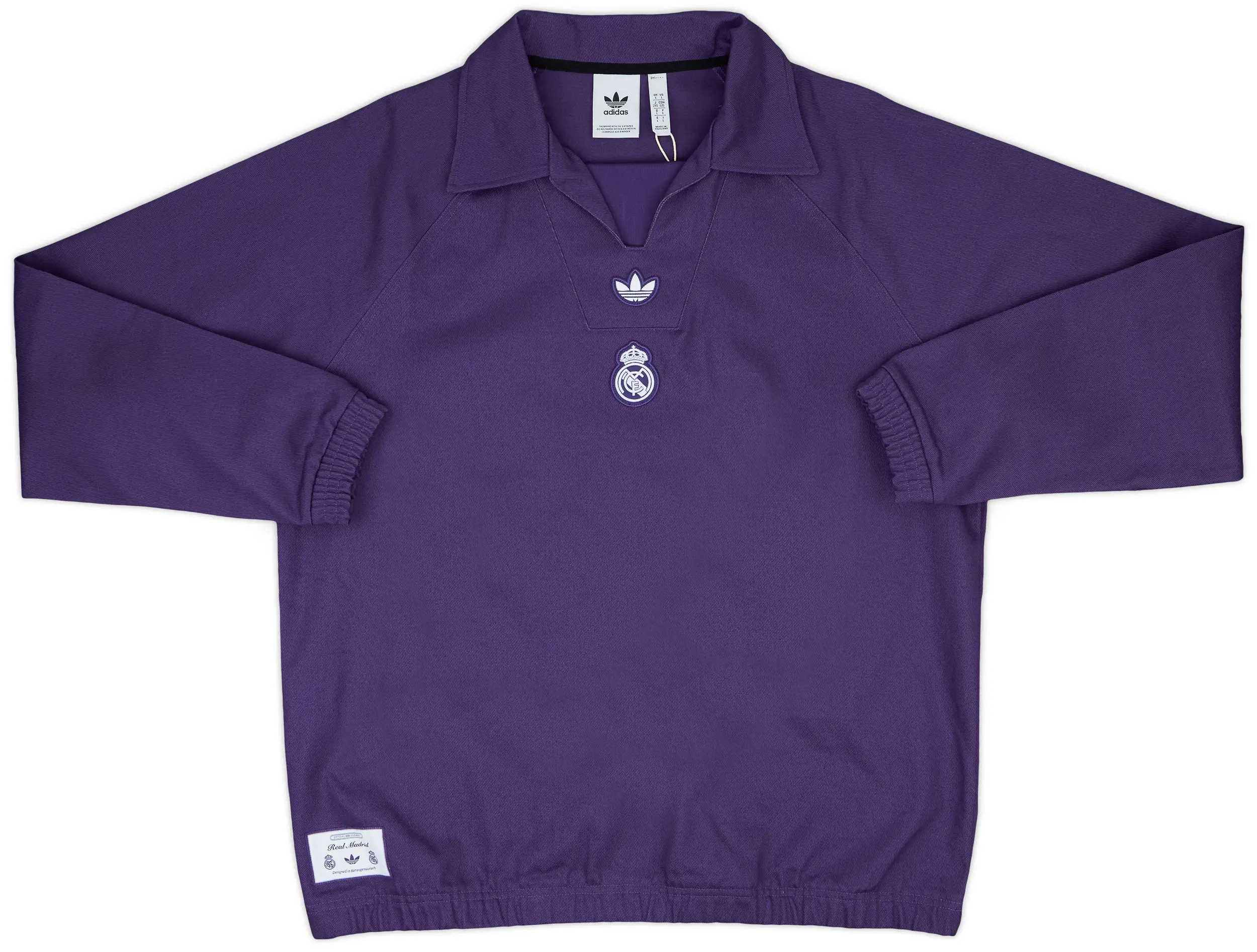 2024-25 Real Madrid adidas Originals Terrace Icons Drill Sweat Top