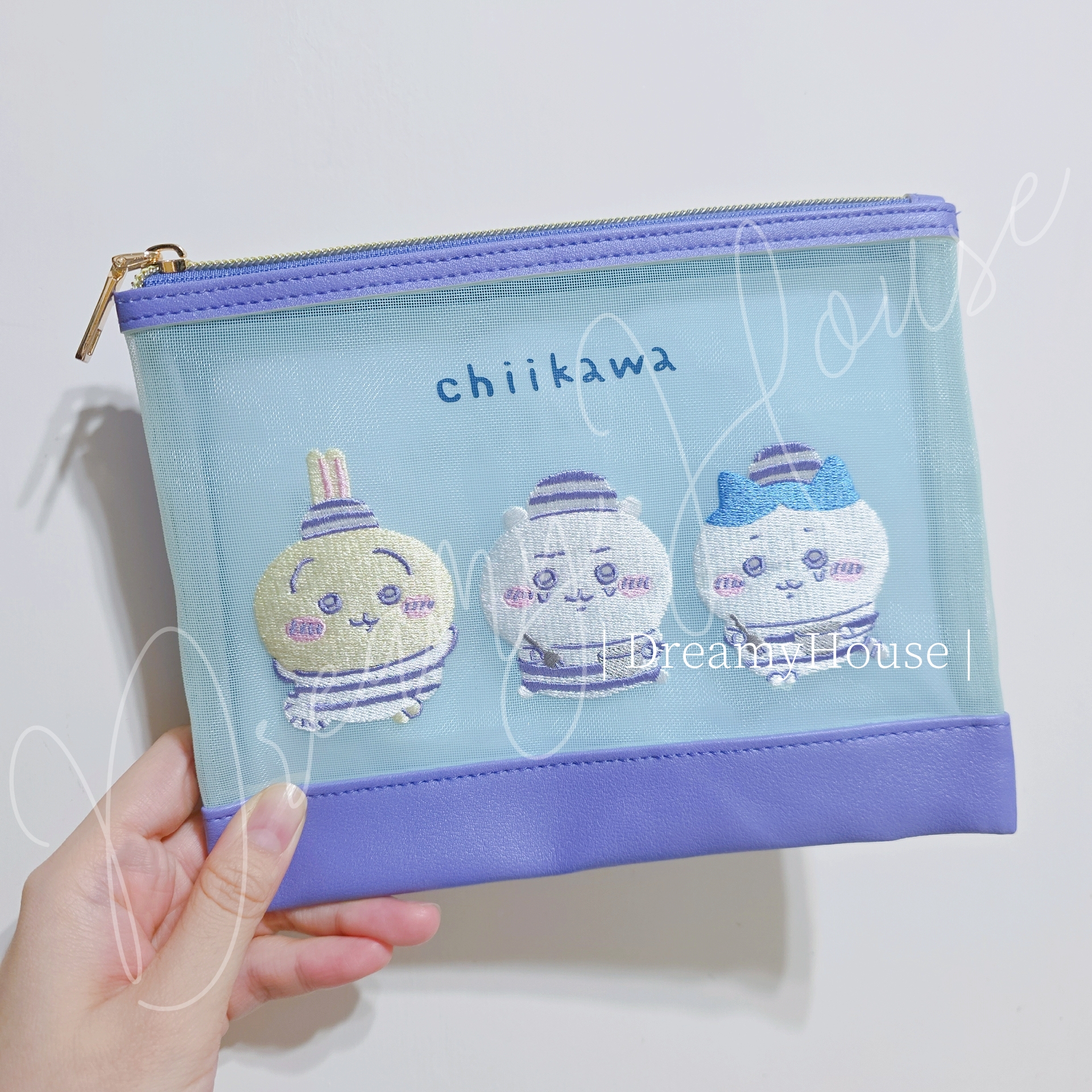 香港 Chiikawa 刺繡網袋 拉鍊袋