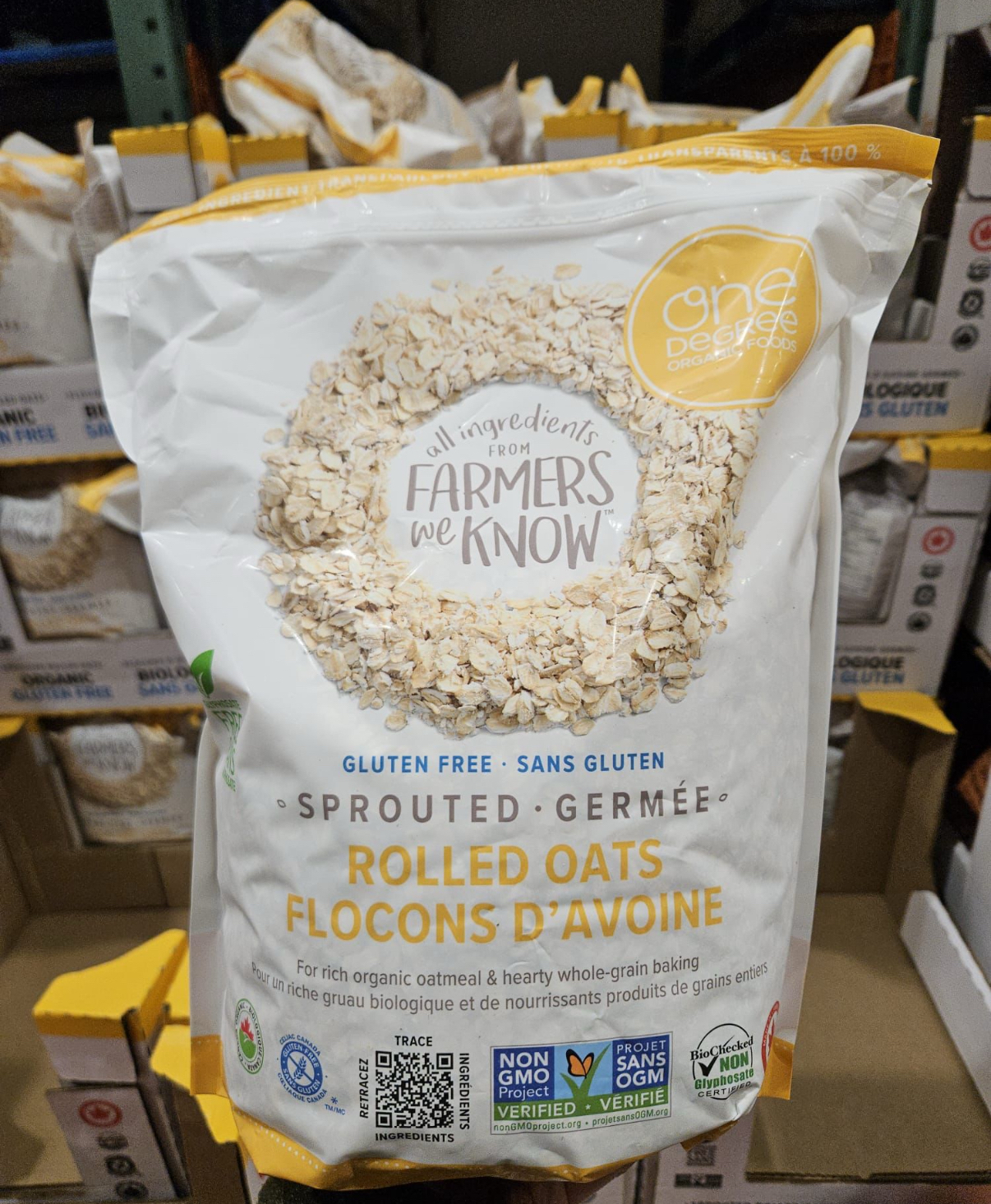 加拿大直送One degree 有機燕麥片 （2.27kg)*