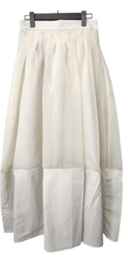 歐根紗x塔夫綢褶襇蠶繭裙 - 2026 流行穿搭  女士長裙 春夏時尚穿搭 優雅日常 成人休閒 易於配搭 日本直送   #JP-I-260025