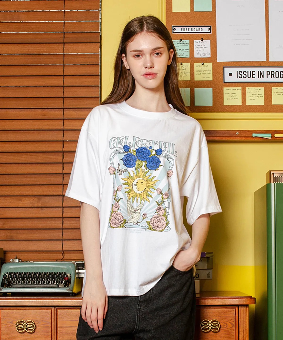 韓國品牌 GHOST REPUBLIC│SunShine Over-fit Short Sleeve T-shirt