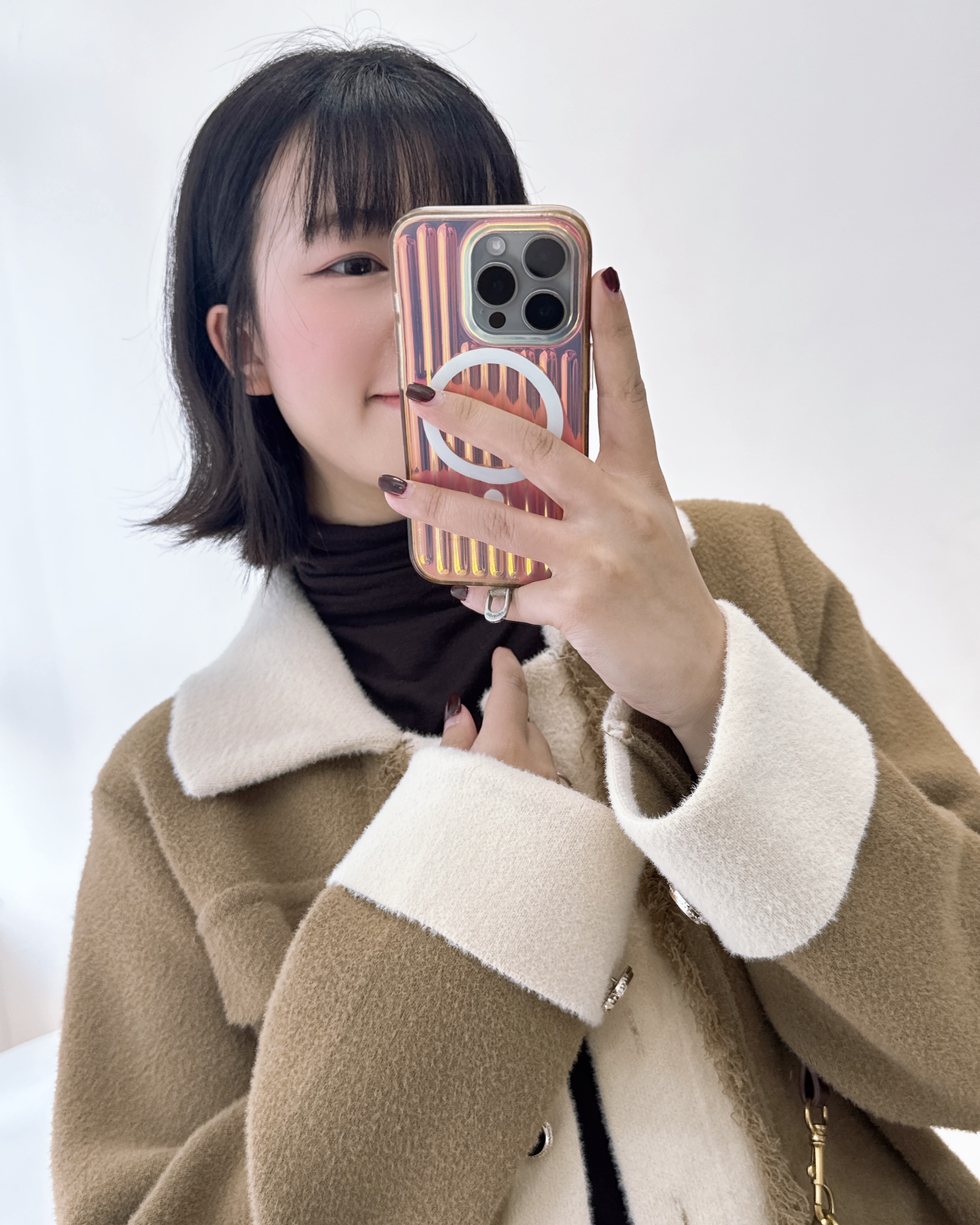 ESP-滑嘟嘟免燙水貂毛外套 3色