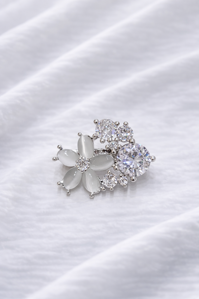 Swarovski Stone Flower by The Stone Brooch