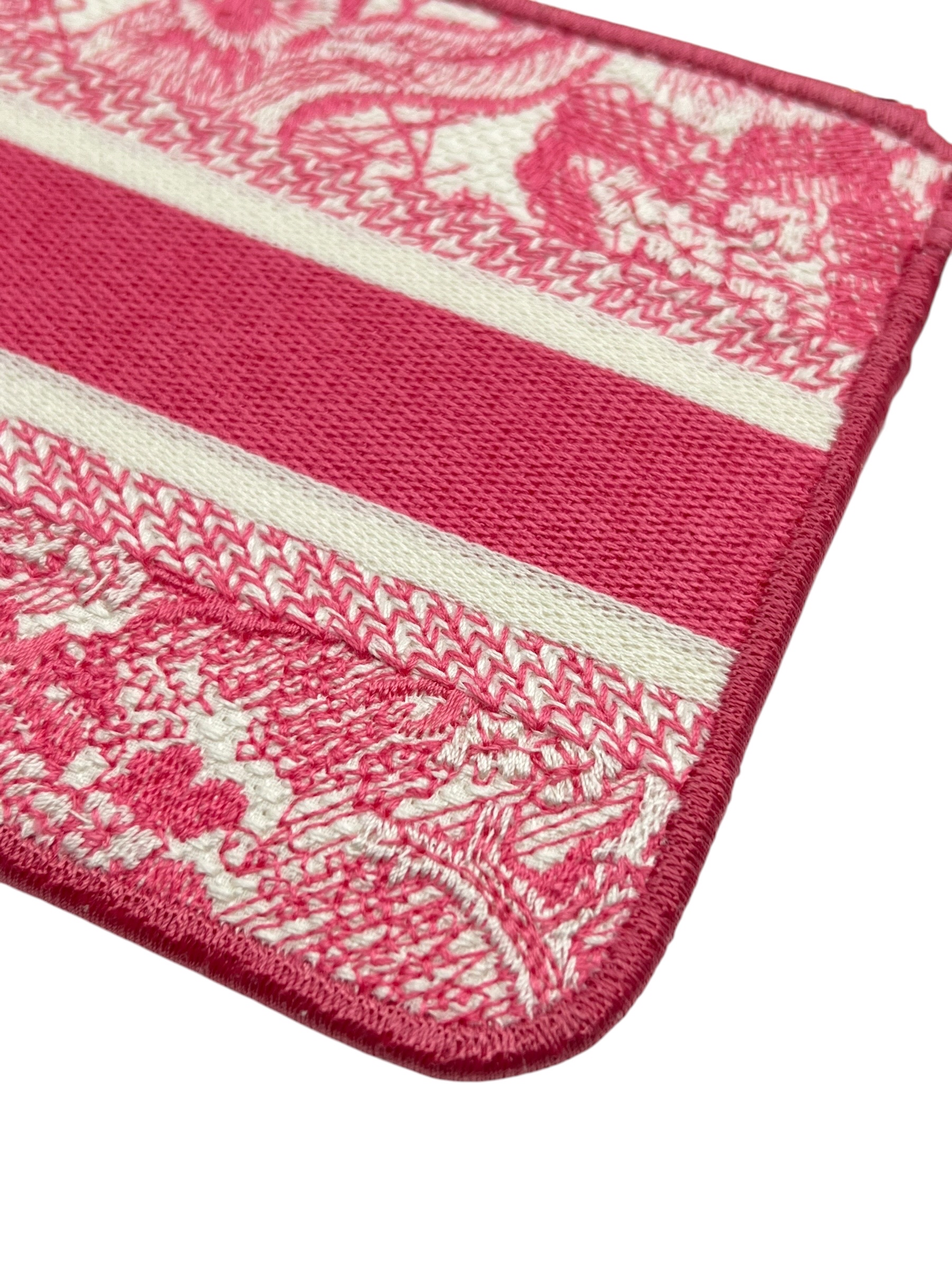 Unused Item DIOR Canvas Embroidered Dioriviera Toile De Jouy Panier Chapeau Tote Peony Pink / Product Code: 26060701