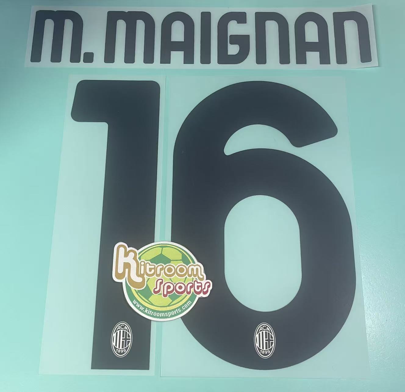 2023-24 Milan x Pleasures kit White Nameset #16 M.MAIGNAN