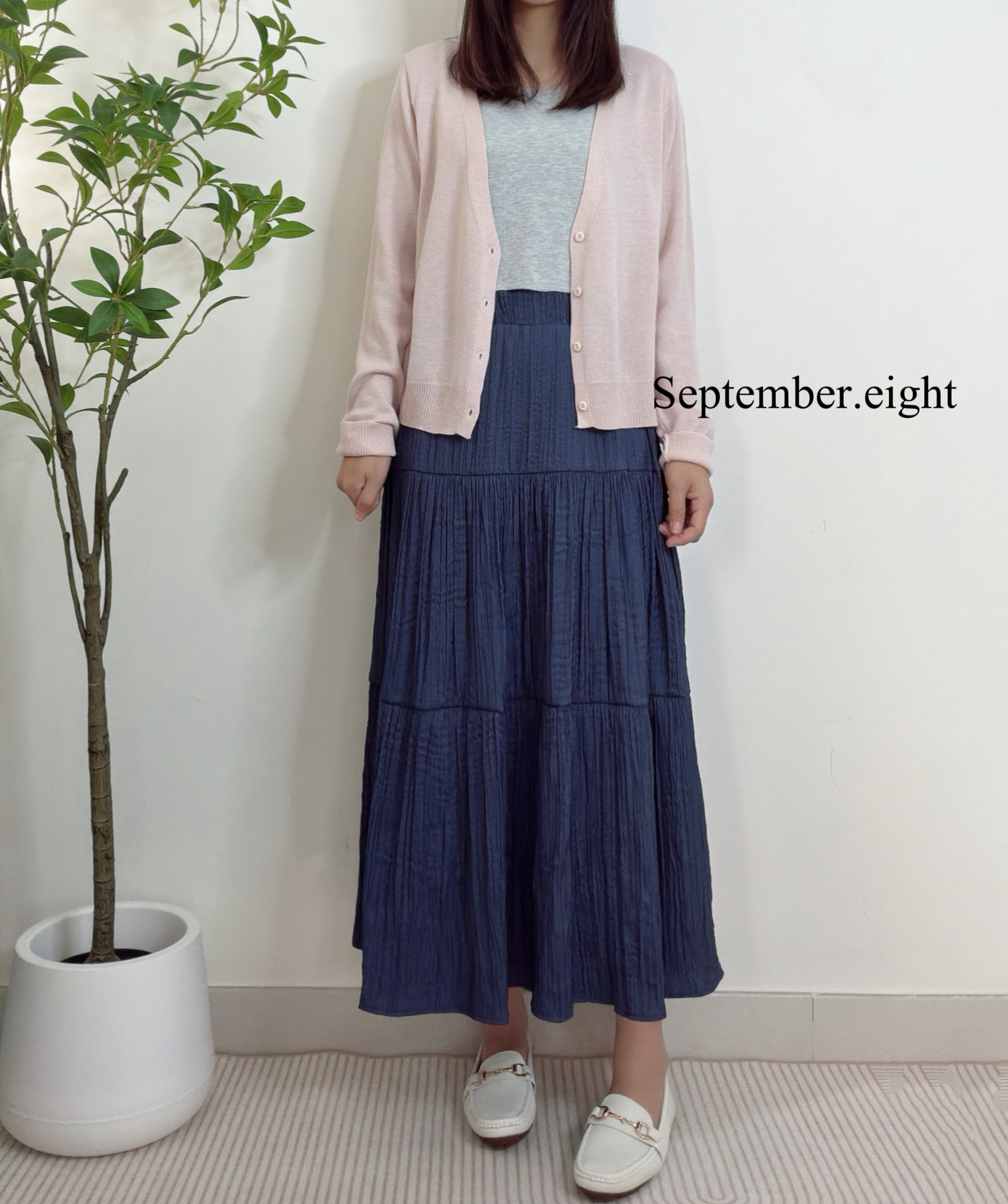 假兩件外套拼色top