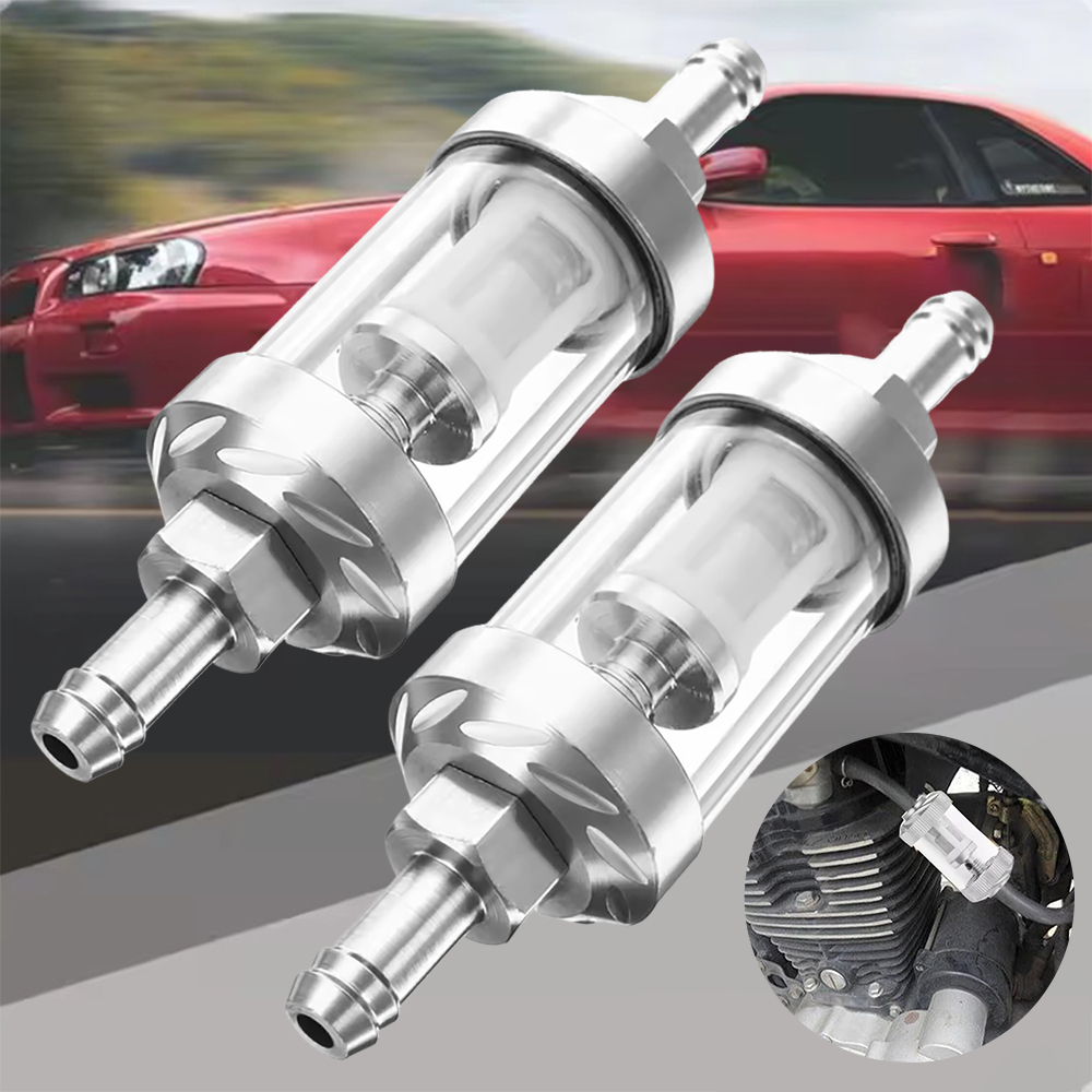 2x 摩托車汽油過濾杯 銀色 UB0252