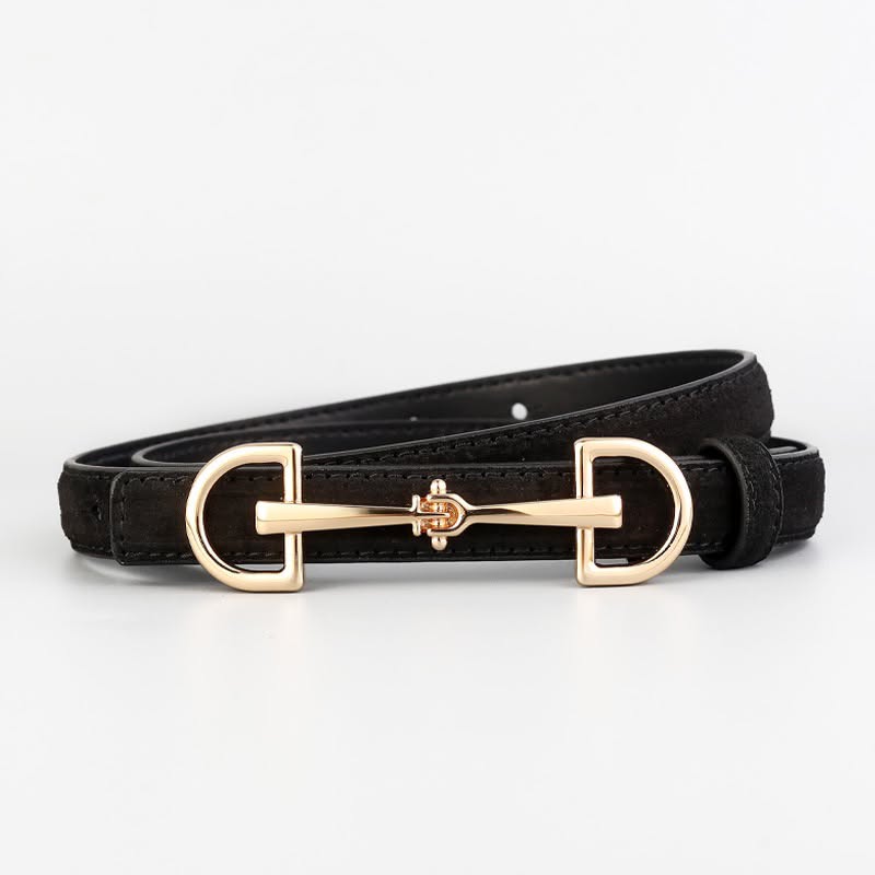BT0196 Valerie Horsebit Slim Belt