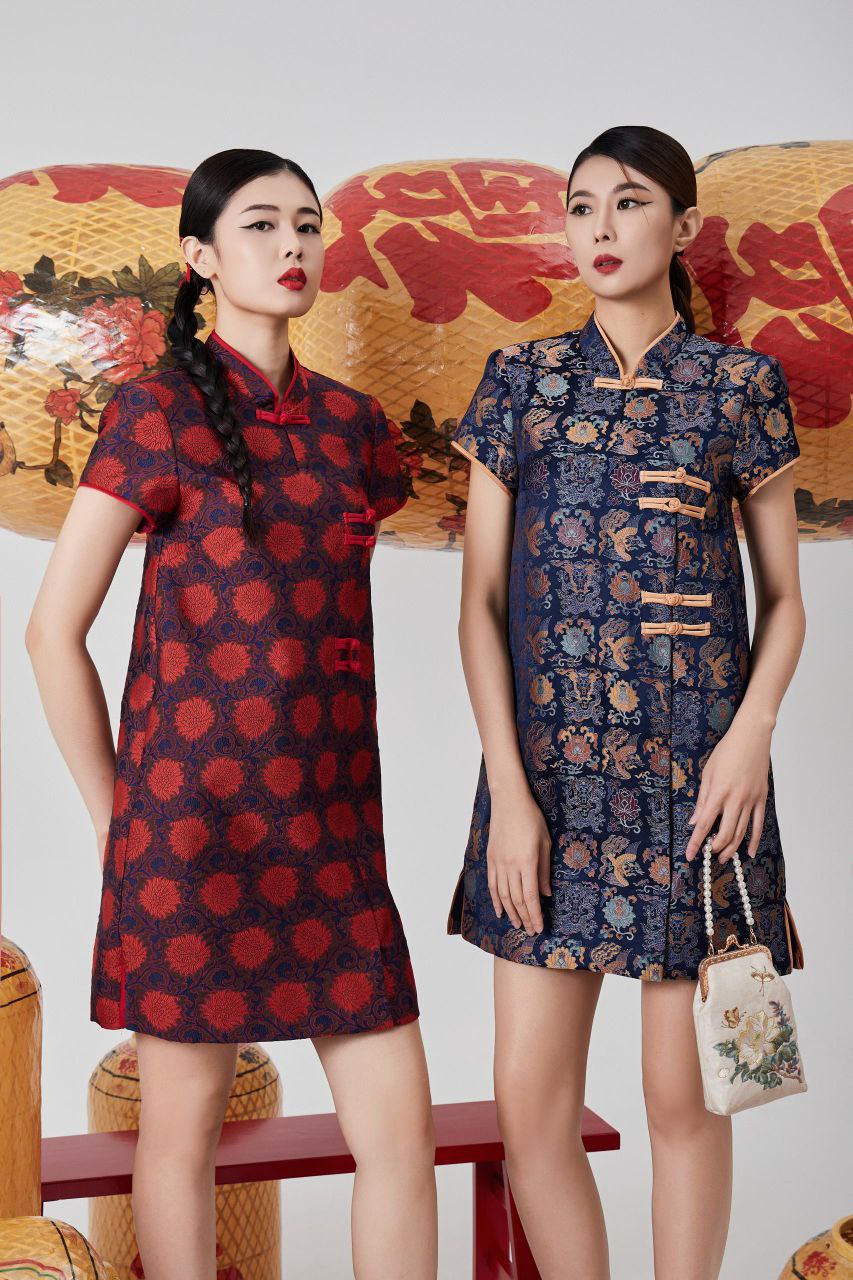 宽松旗袍连身裙 2116