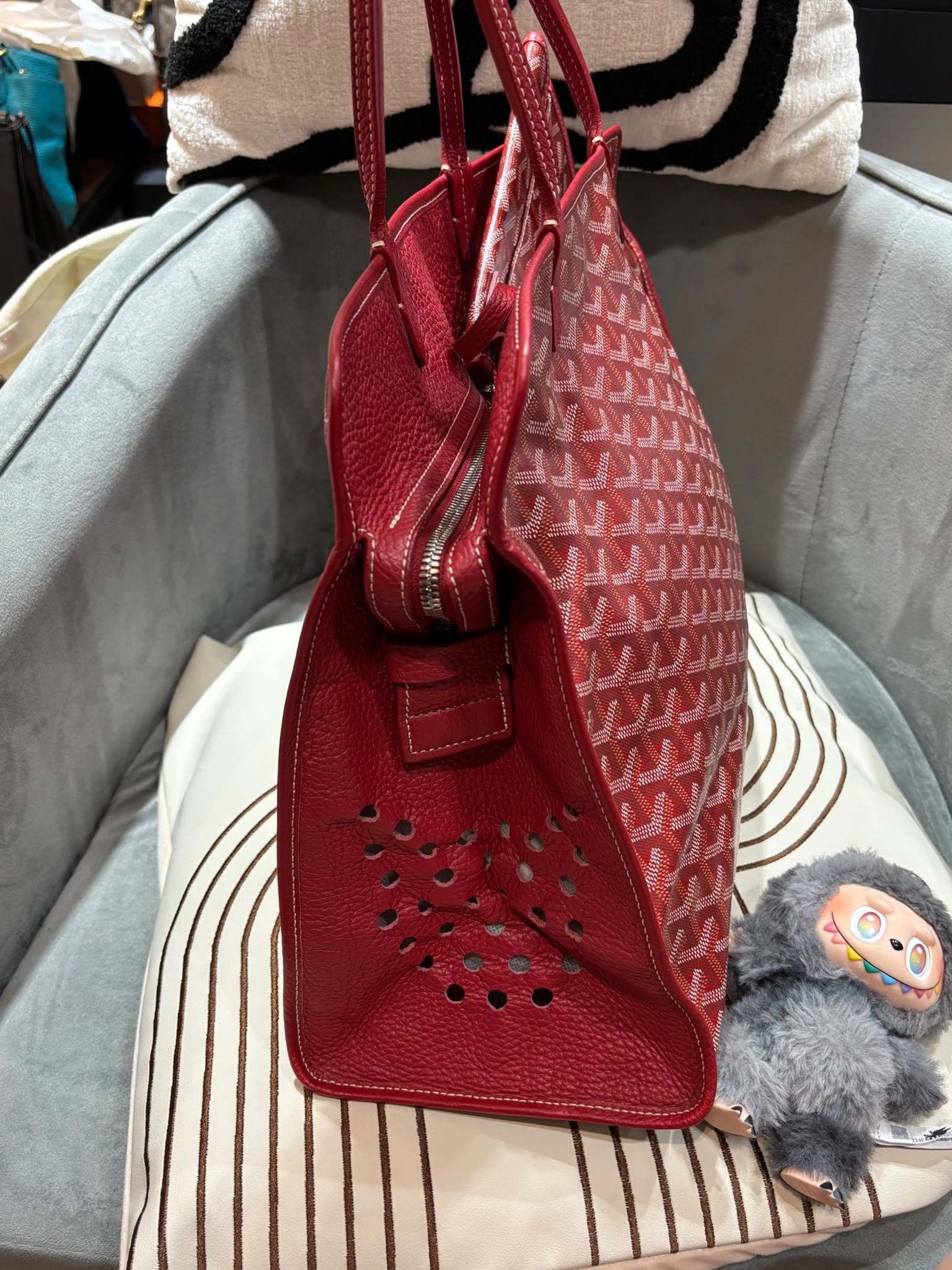 Goyard hardy pm tote bag Red 100%Authentic, 90%new 