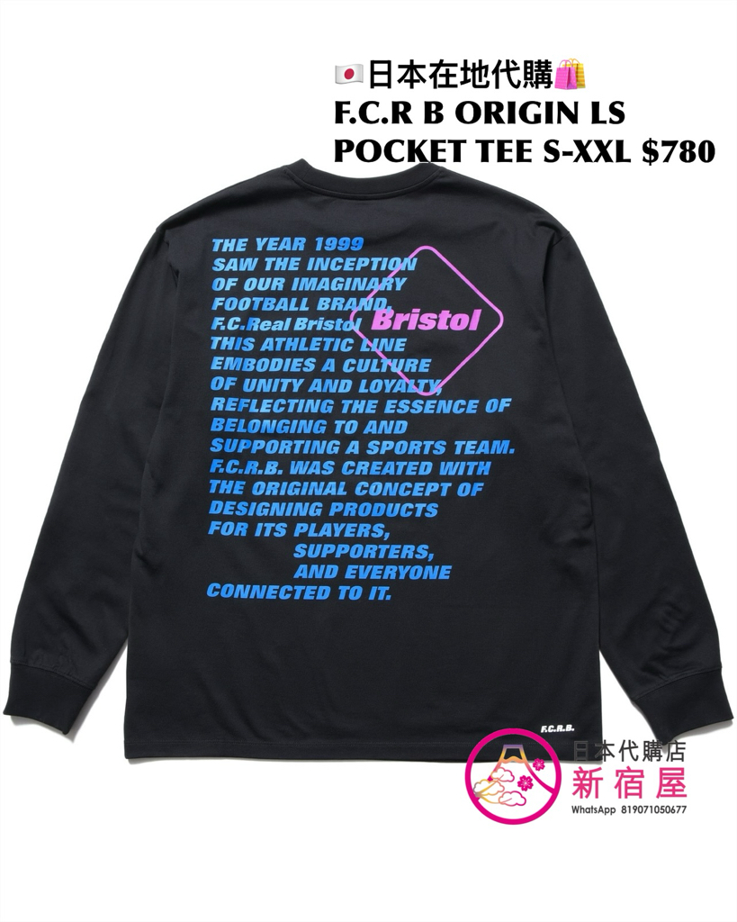 F.C.REAL BRISTOL SPIRIT LS TEE/ SHADOW EMBLEM LS TEE/ 56STARS LS TEE/ ORIGIN POCKET LS TEE
