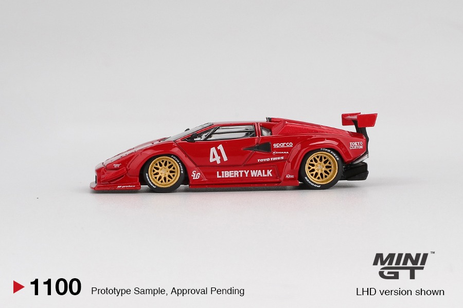 Mini GT 1/64 Lamborghini Countach LB-WORKS Red - MGT01100-BL