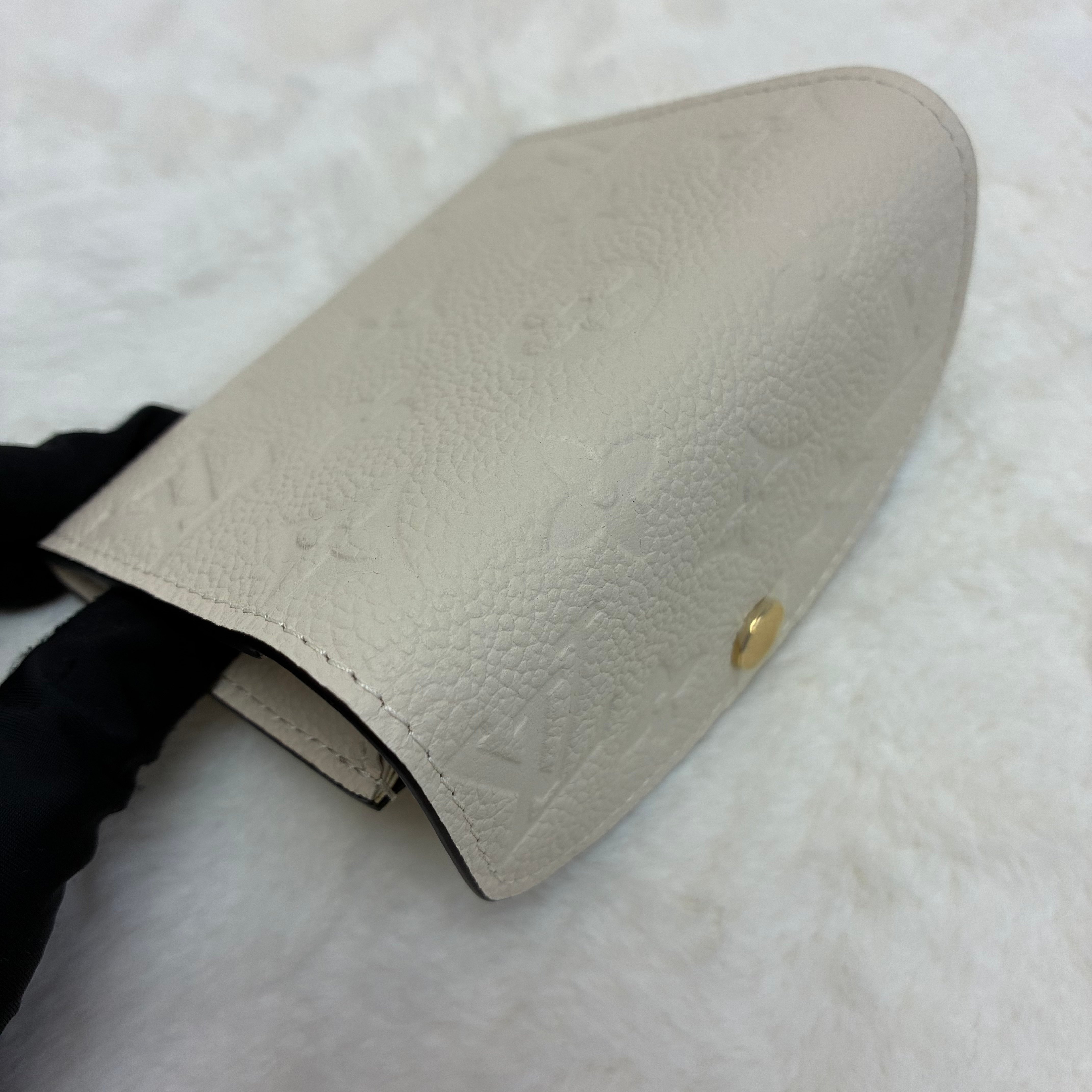 LOUIS VUITTON Rosalie 經典老花滿印 Monogram Empreinte 壓紋軟粒面牛皮革 「合送禮」 LV 拉鏈卡包