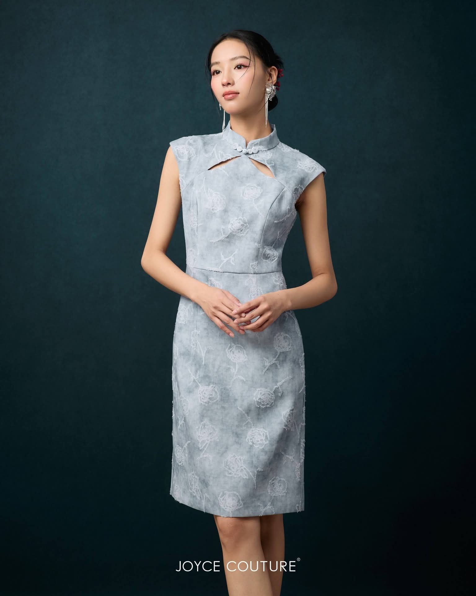 优雅旗袍连身裙 D0366