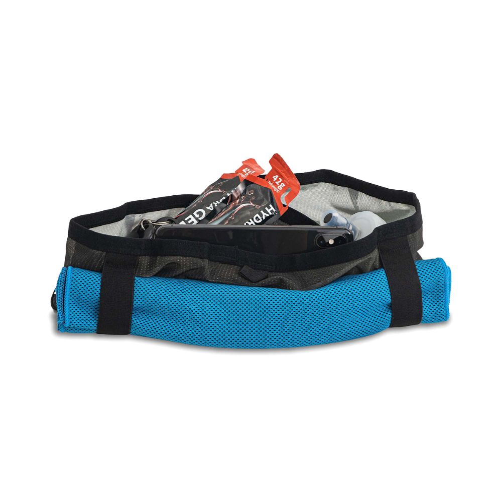 "STARDUST"網質彈性超透氣貼身跑步腰帶腰包( 灰黑色)