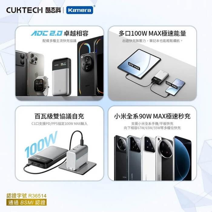 CUKTECH 15 Air Power Bank Air | 酷態科15號Air行動電源 | 行動電源 | 10,000mAh | 100W