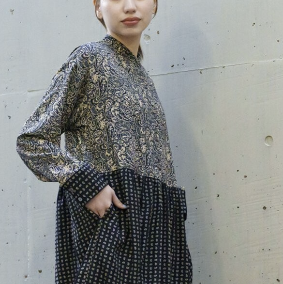 古典風搖曳印花連身裙 - 2026 流行穿搭  女士連身裙 春秋冬時尚穿搭 成人休閒 日常穿搭 易於配搭 日本直送   #JP-I-260009