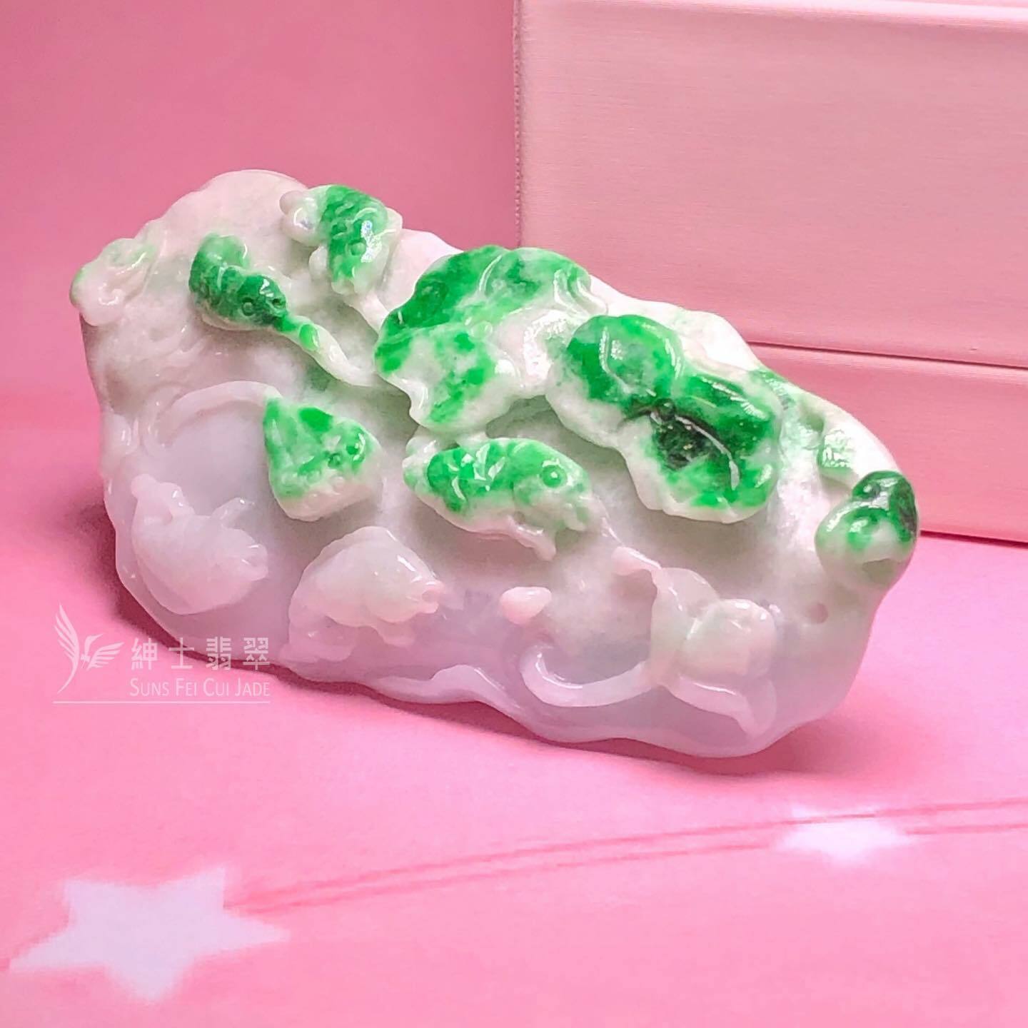 鮮翠翡翠原石件(不連證)