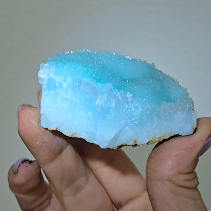 Blue aragonite bubble needle cluster - AR47