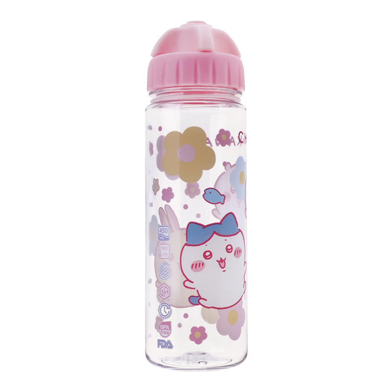 Chiikawa 450ml BPA Free Water Bottle w/ 2 Openings Lid 膠水樽 (2開口設計)