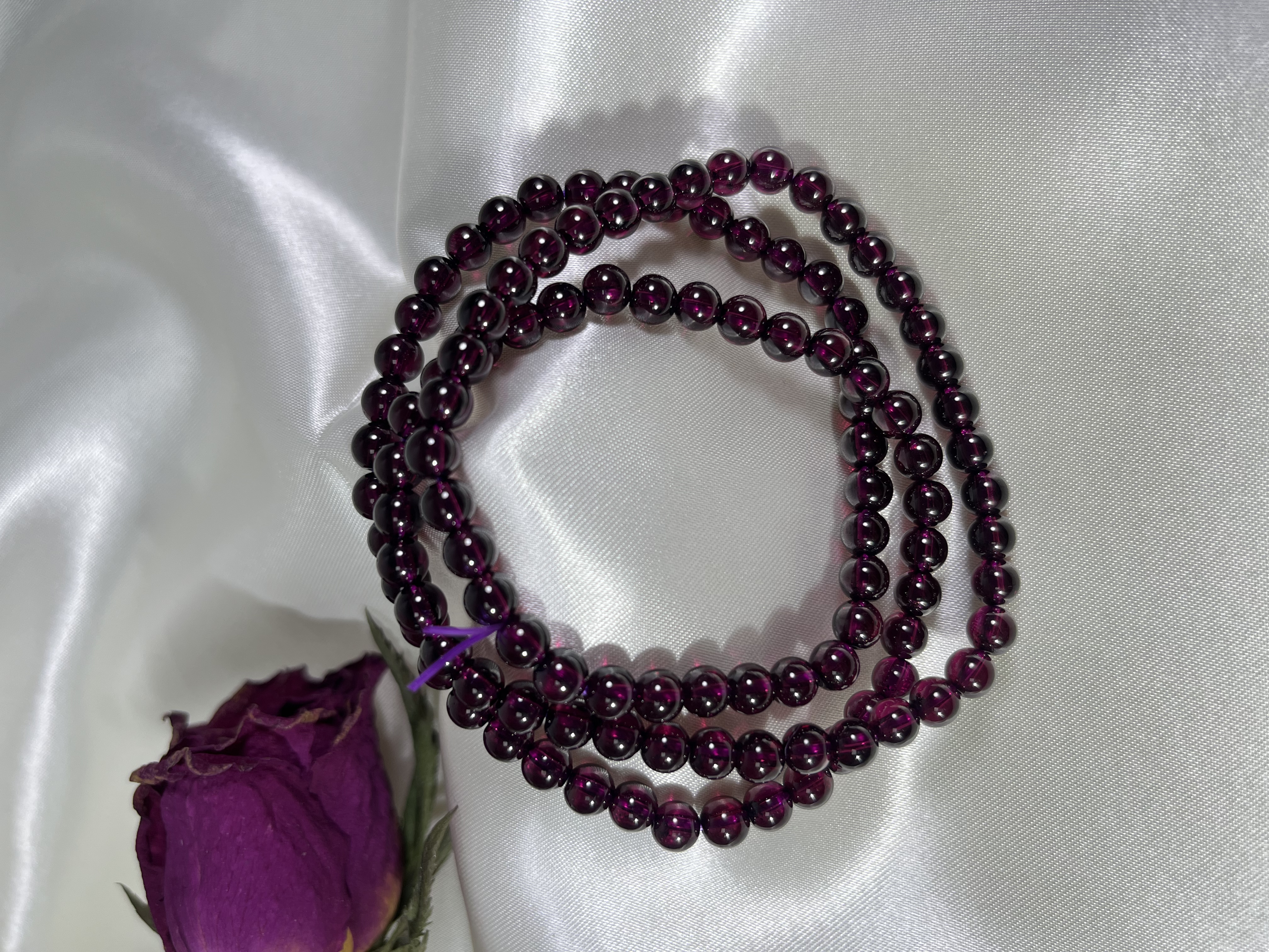 巴西紫牙烏石榴石三圈 6mm+