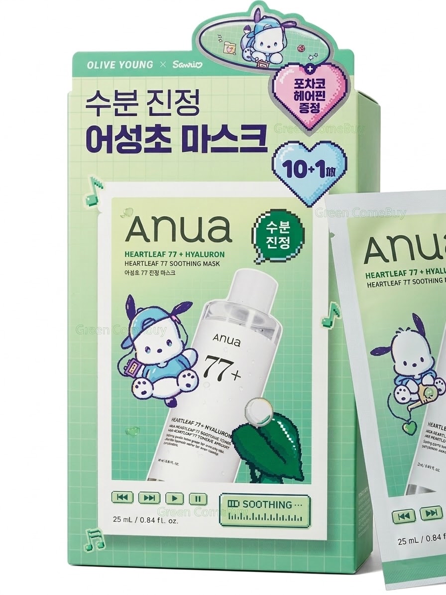 Anua 魚腥草77+透明質酸舒緩面膜 (Pochacco聯名款)