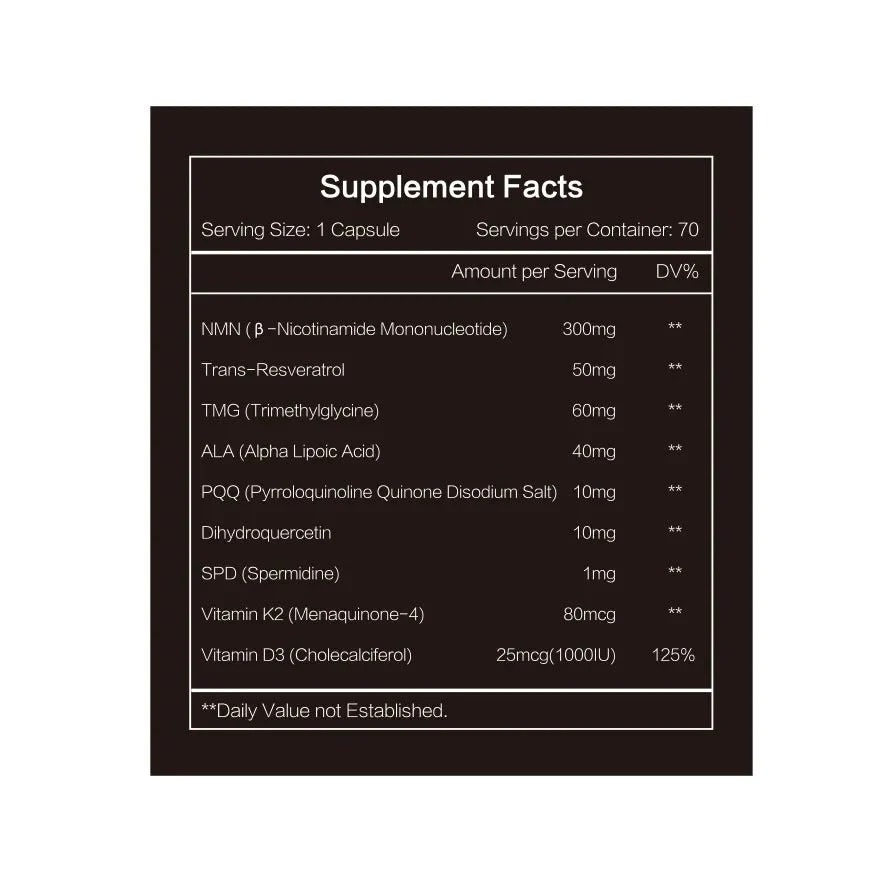 美國AIDEVI NMN21000+升級版全效逆齡膠囊(70粒) (訂貨4-7天)