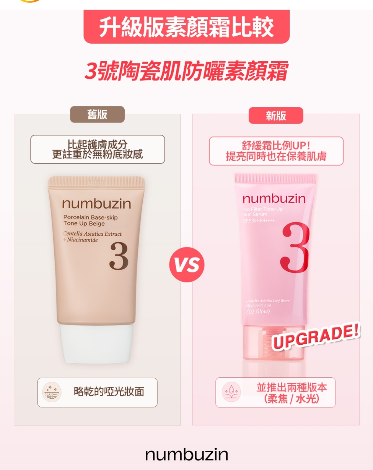 韓國🇰🇷直送✈️2026 升級版 Numbuzin No.3 三合一陶瓷肌美妝素顏霜 50ml