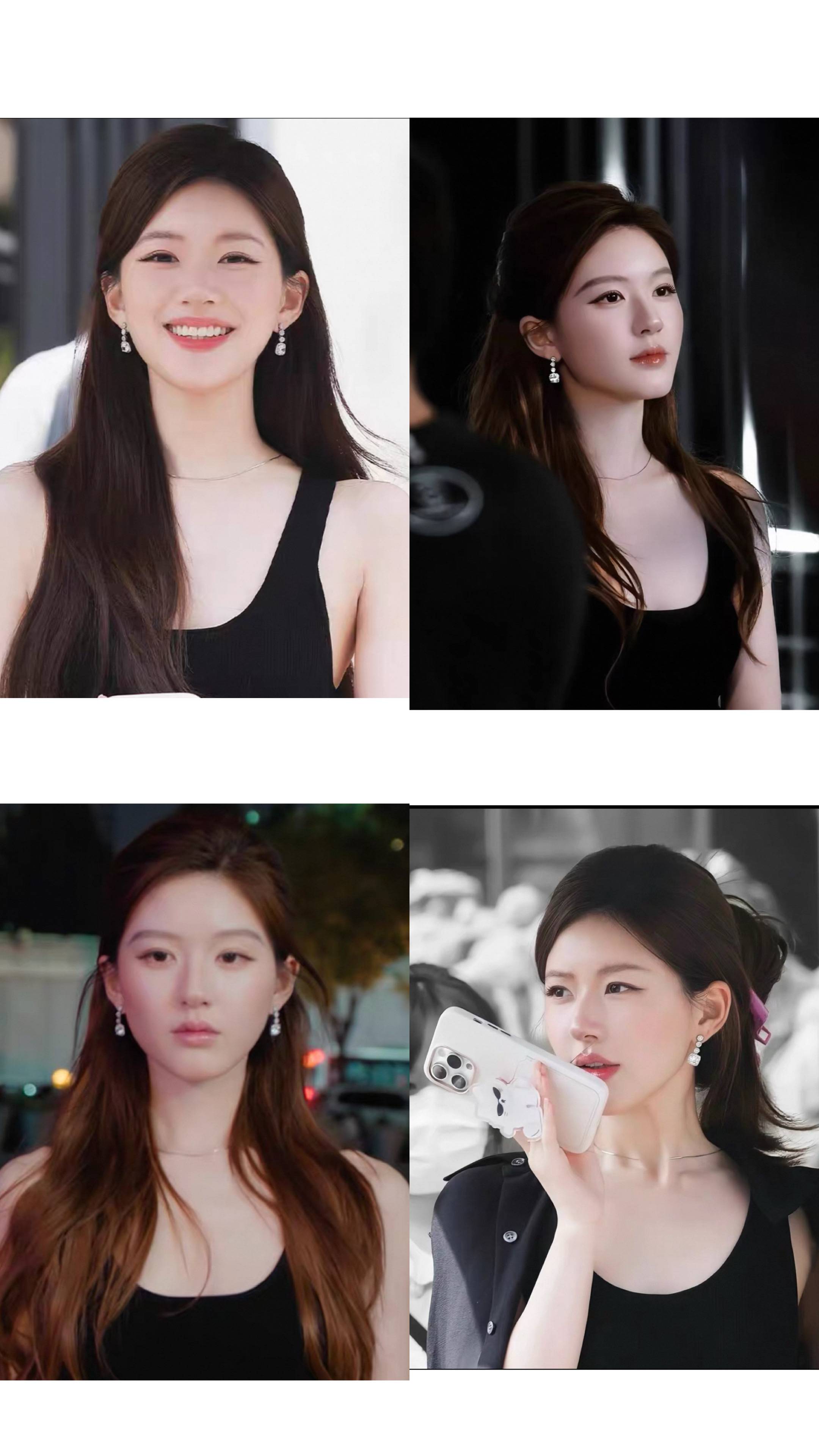 6672 许妍同款冰霜满钻耳环(925银针)