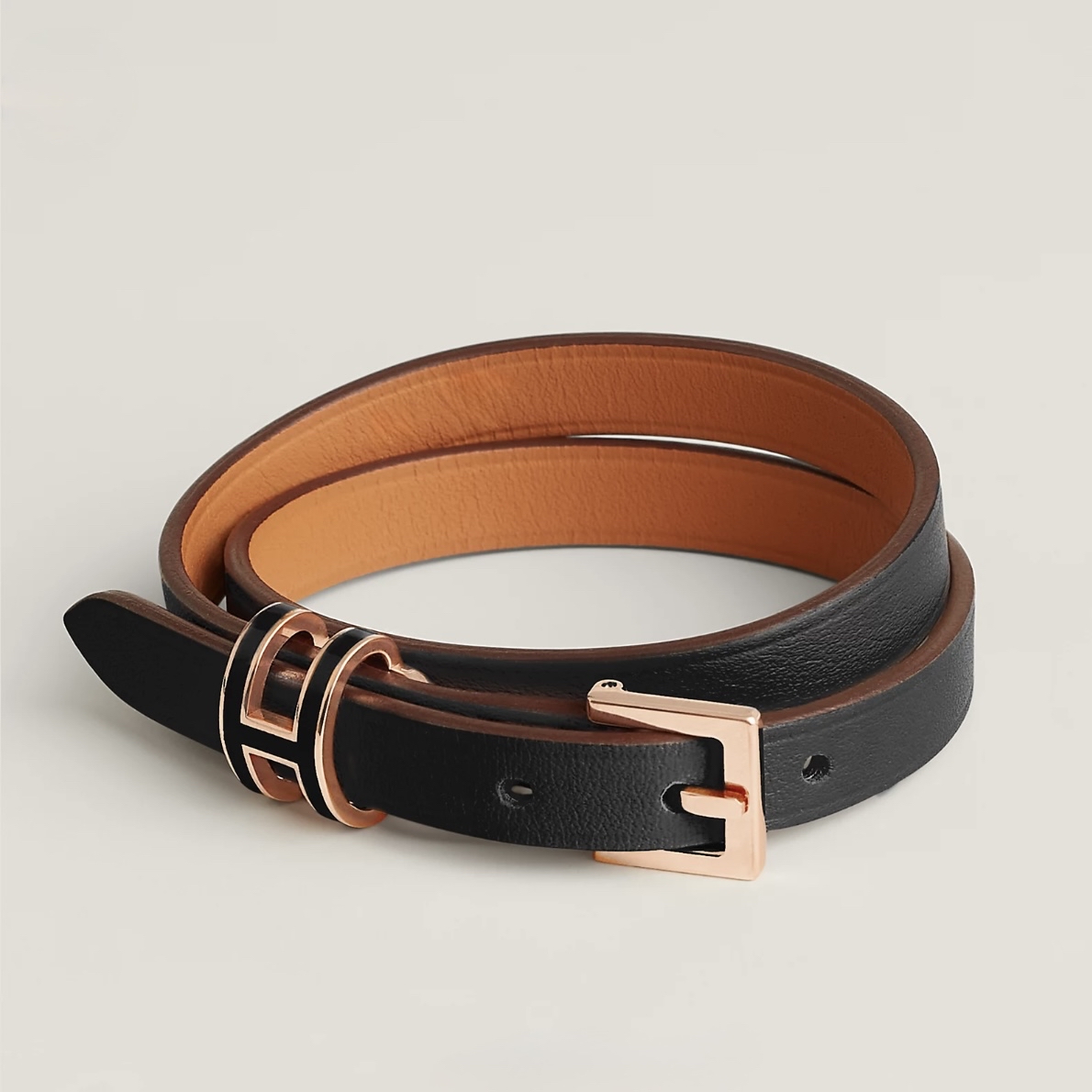 Hermès Pop H Double Tour 雙圈皮革手環